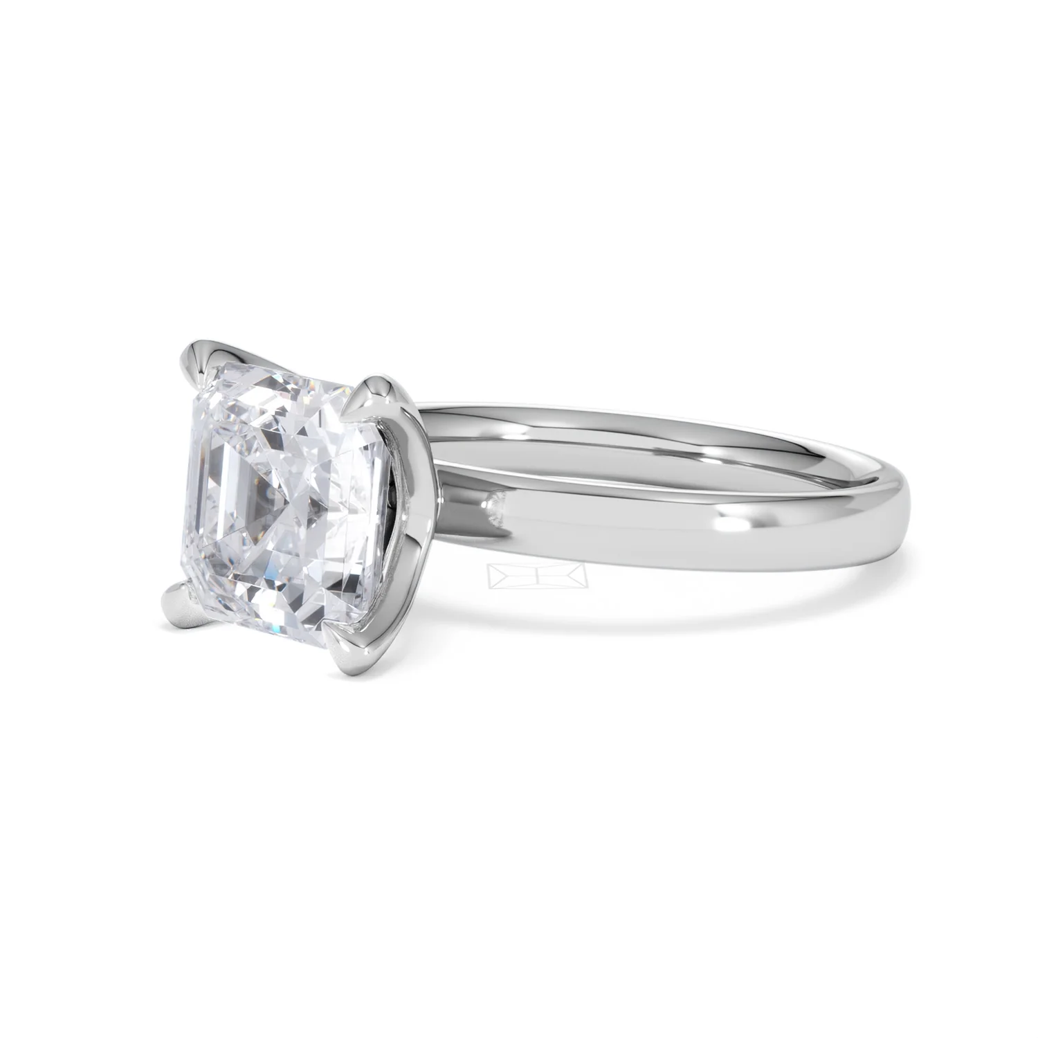 Origin 3.00ct Asscher Cut Lab Diamond Solitaire Engagement Ring in Platinum - Image 77