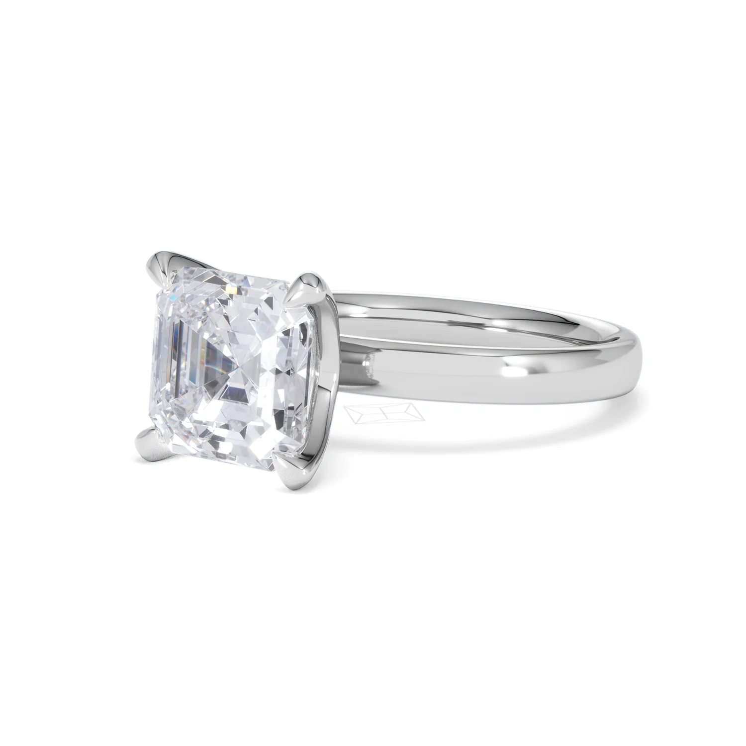 Origin 3.00ct Asscher Cut Lab Diamond Solitaire Engagement Ring in Platinum - Image 79