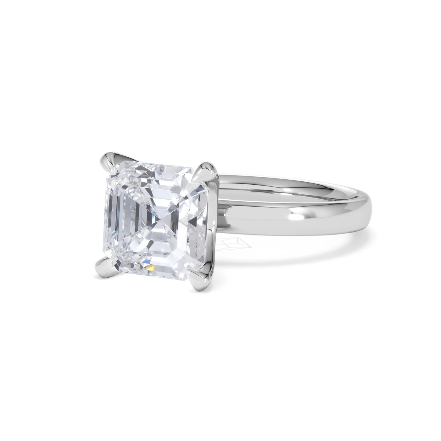 Origin 3.00ct Asscher Cut Lab Diamond Solitaire Engagement Ring in Platinum - Image 81
