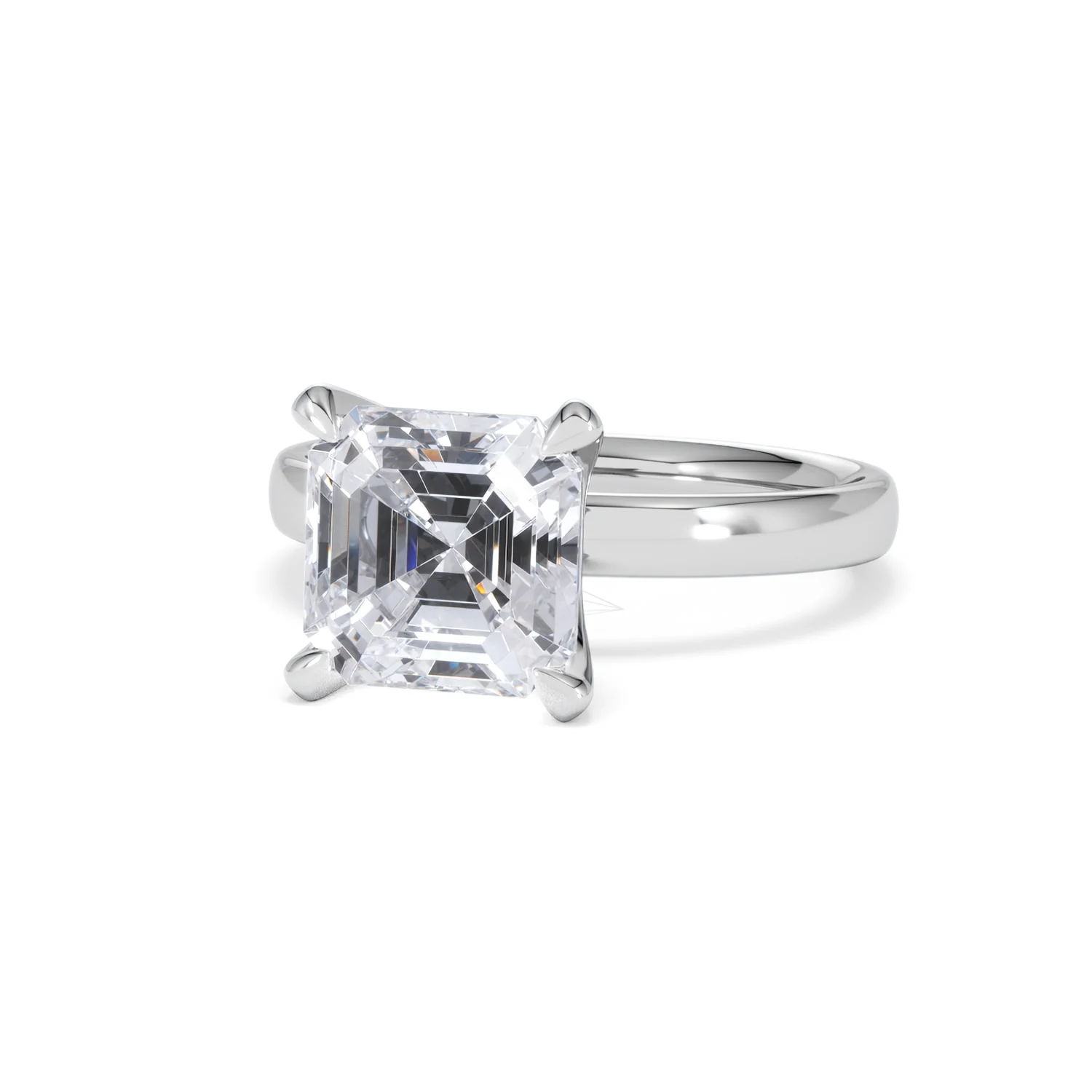 Origin 3.00ct Asscher Cut Lab Diamond Solitaire Engagement Ring in Platinum - Image 83
