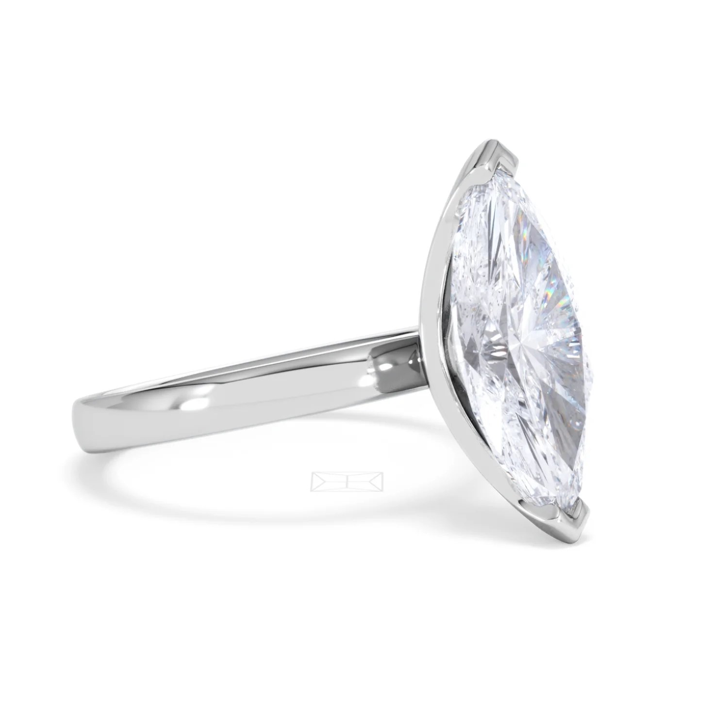 Origin 3.00ct Marquise Cut Lab Diamond Solitaire Engagement Ring in 18K White Gold - Image 17