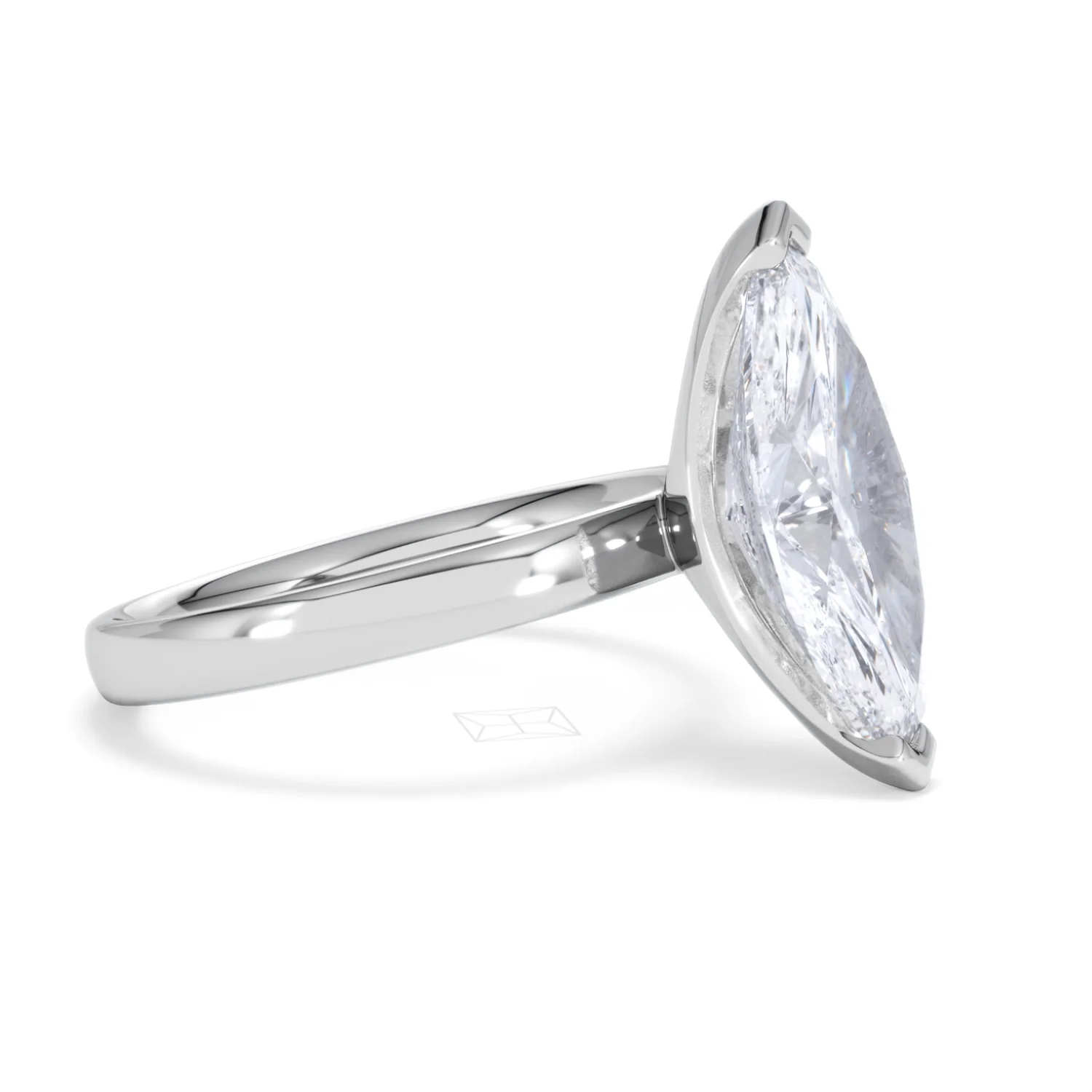 Origin 3.00ct Marquise Cut Lab Diamond Solitaire Engagement Ring in 18K White Gold - Image 20