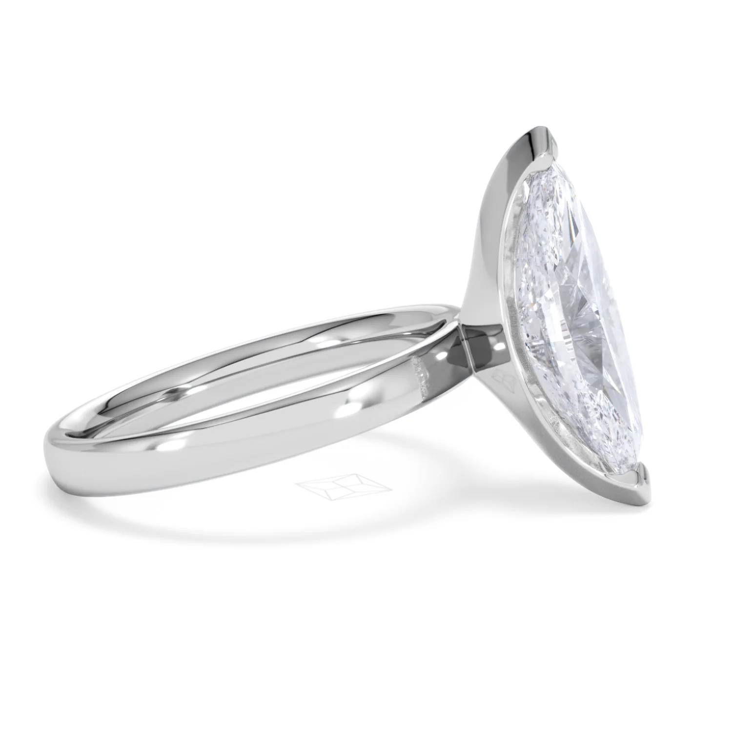 Origin 3.00ct Marquise Cut Lab Diamond Solitaire Engagement Ring in 18K White Gold - Image 24
