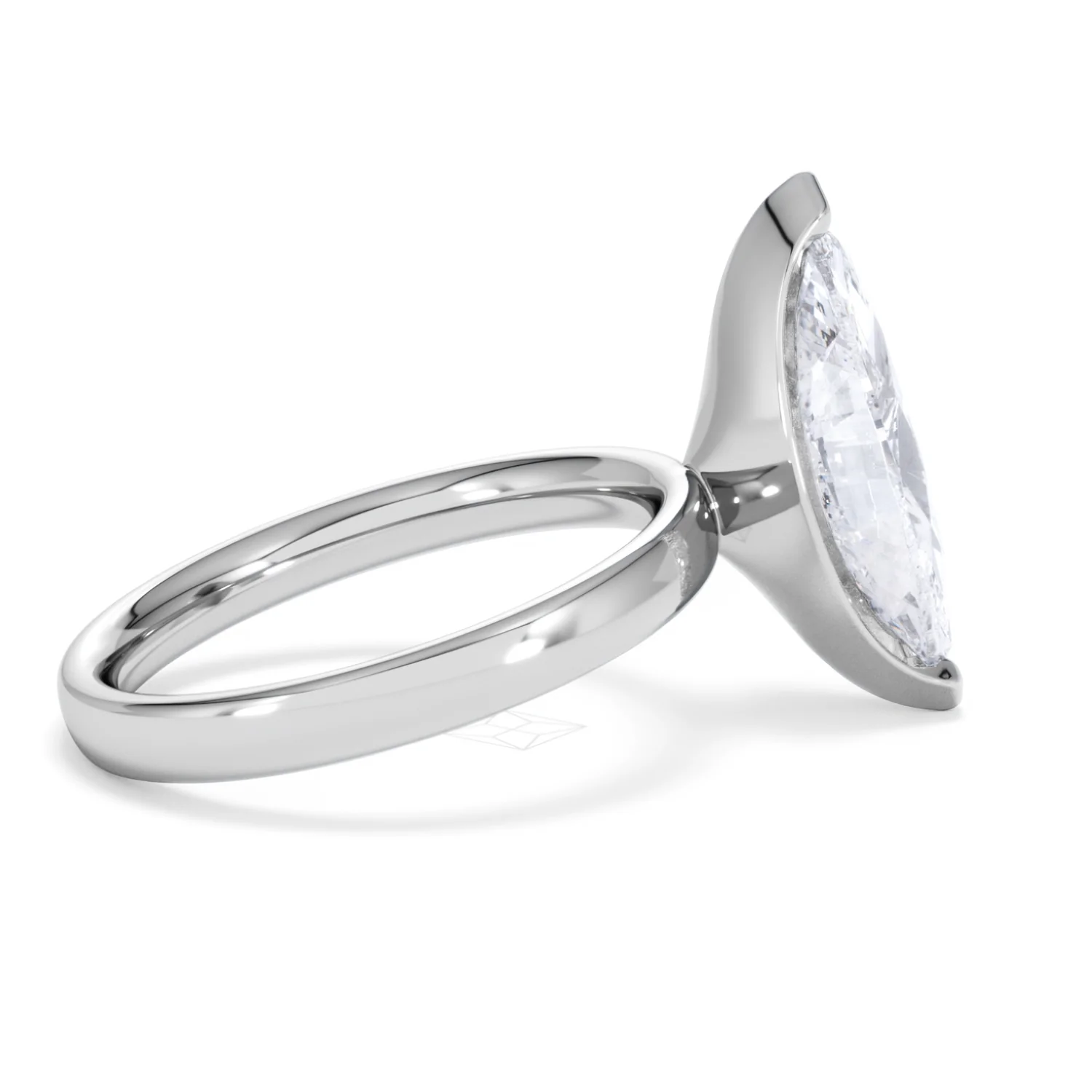 Origin 3.00ct Marquise Cut Lab Diamond Solitaire Engagement Ring in 18K White Gold - Image 29