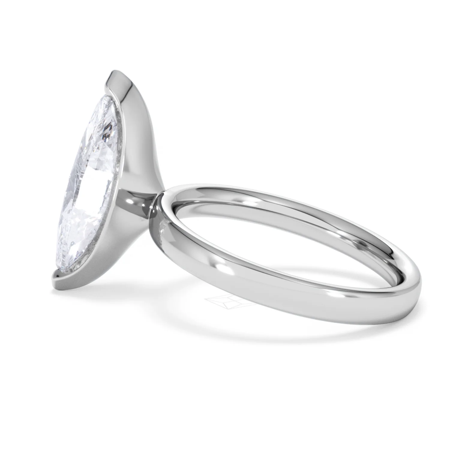 Origin 3.00ct Marquise Cut Lab Diamond Solitaire Engagement Ring in 18K White Gold - Image 64