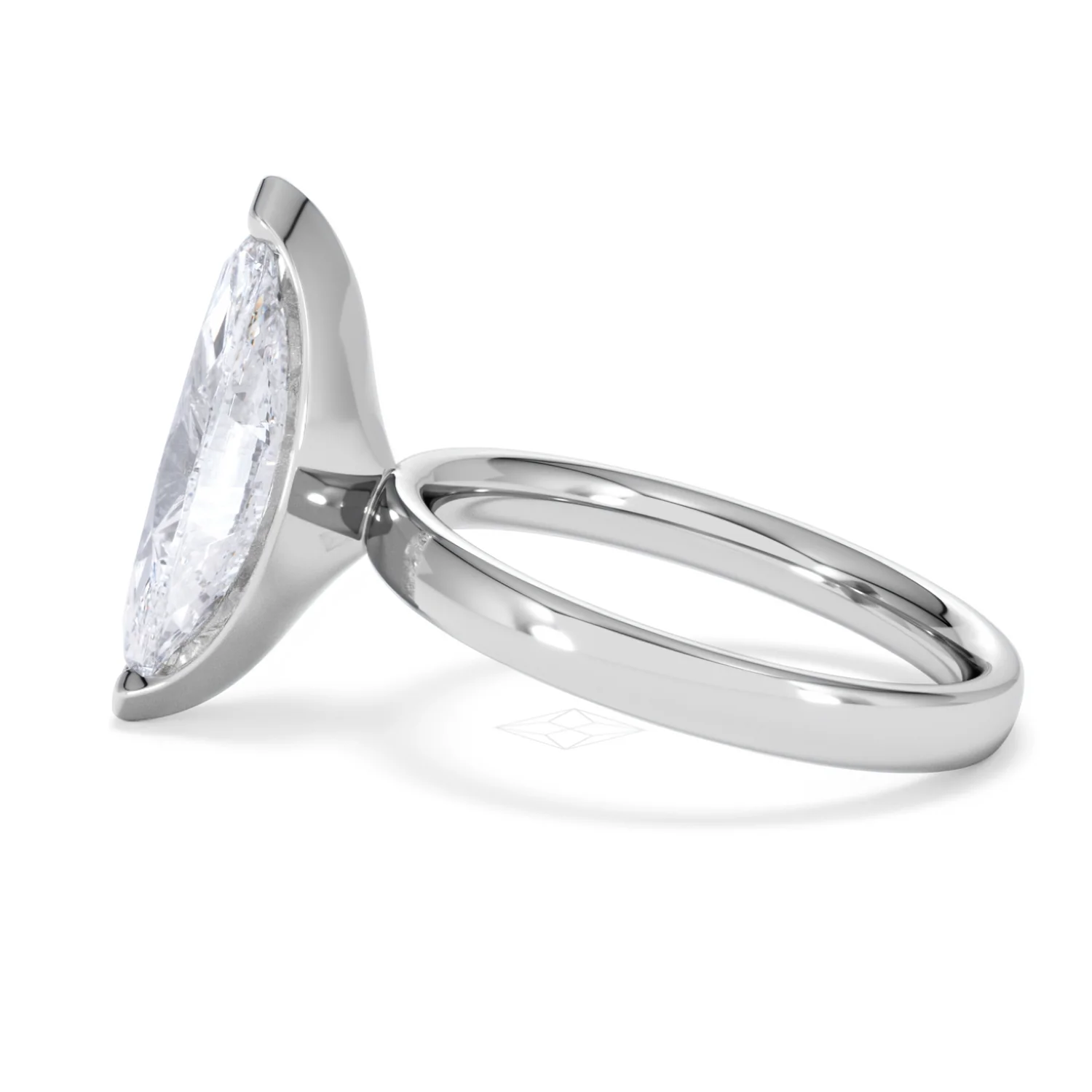 Origin 3.00ct Marquise Cut Lab Diamond Solitaire Engagement Ring in 18K White Gold - Image 66