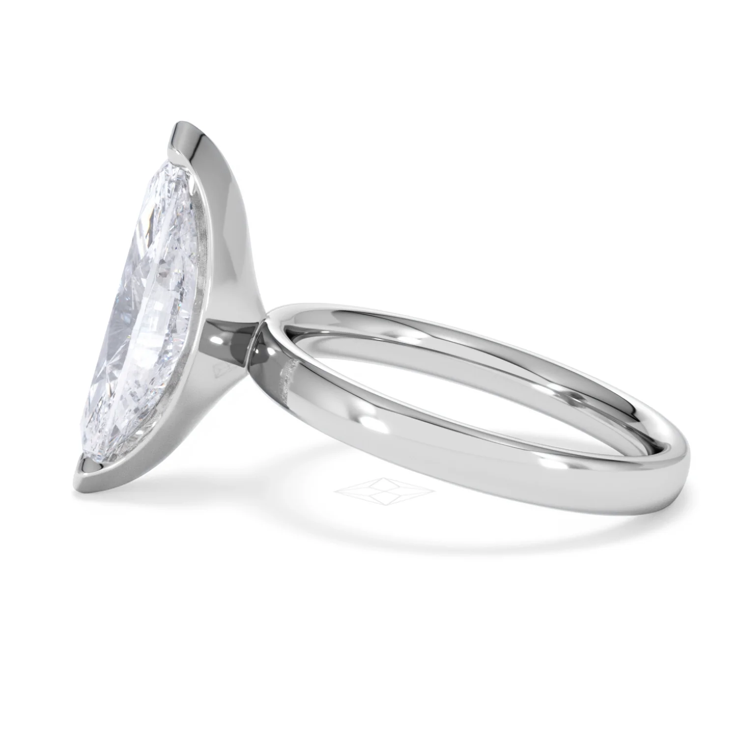 Origin 3.00ct Marquise Cut Lab Diamond Solitaire Engagement Ring in 18K White Gold - Image 67