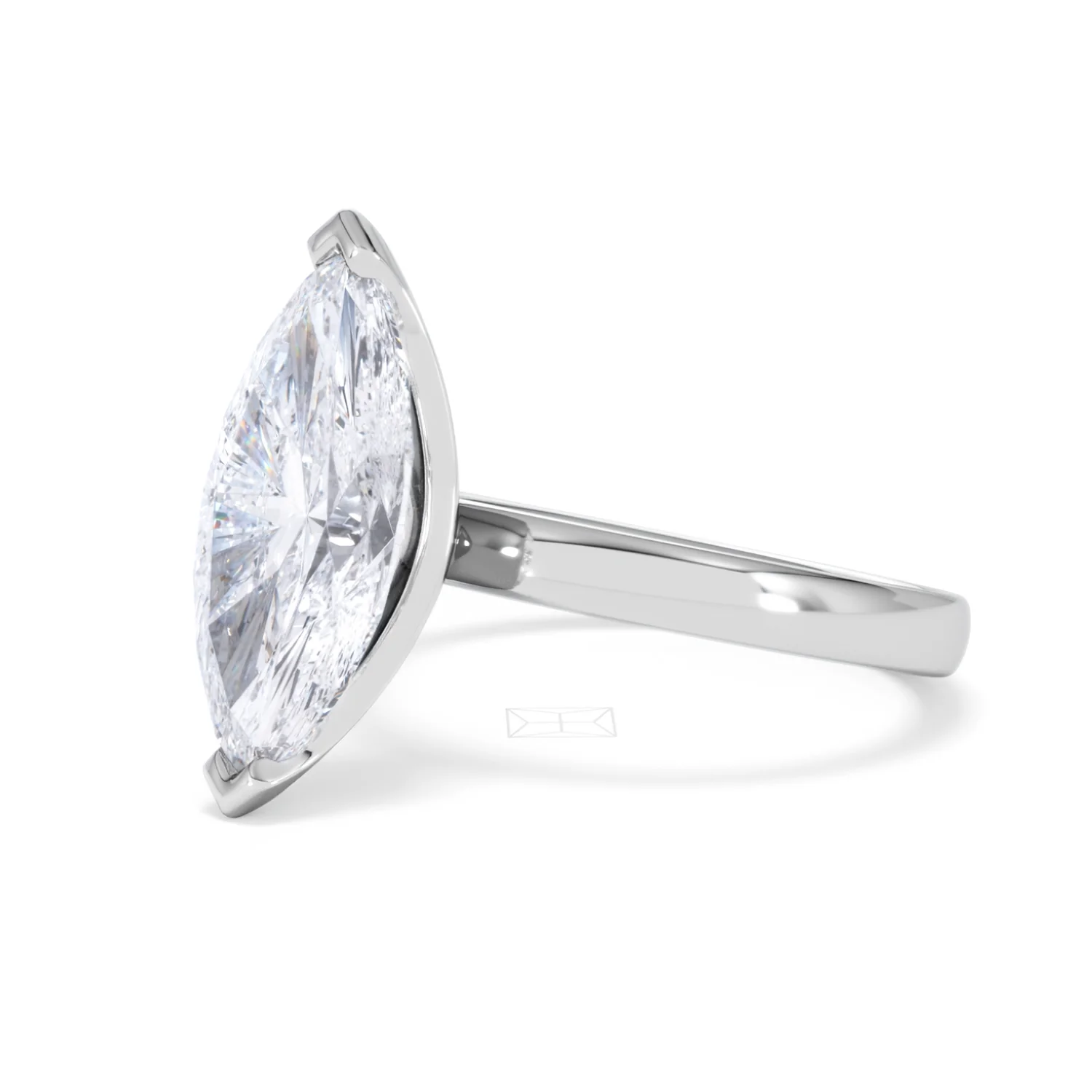 Origin 3.00ct Marquise Cut Lab Diamond Solitaire Engagement Ring in 18K White Gold - Image 77