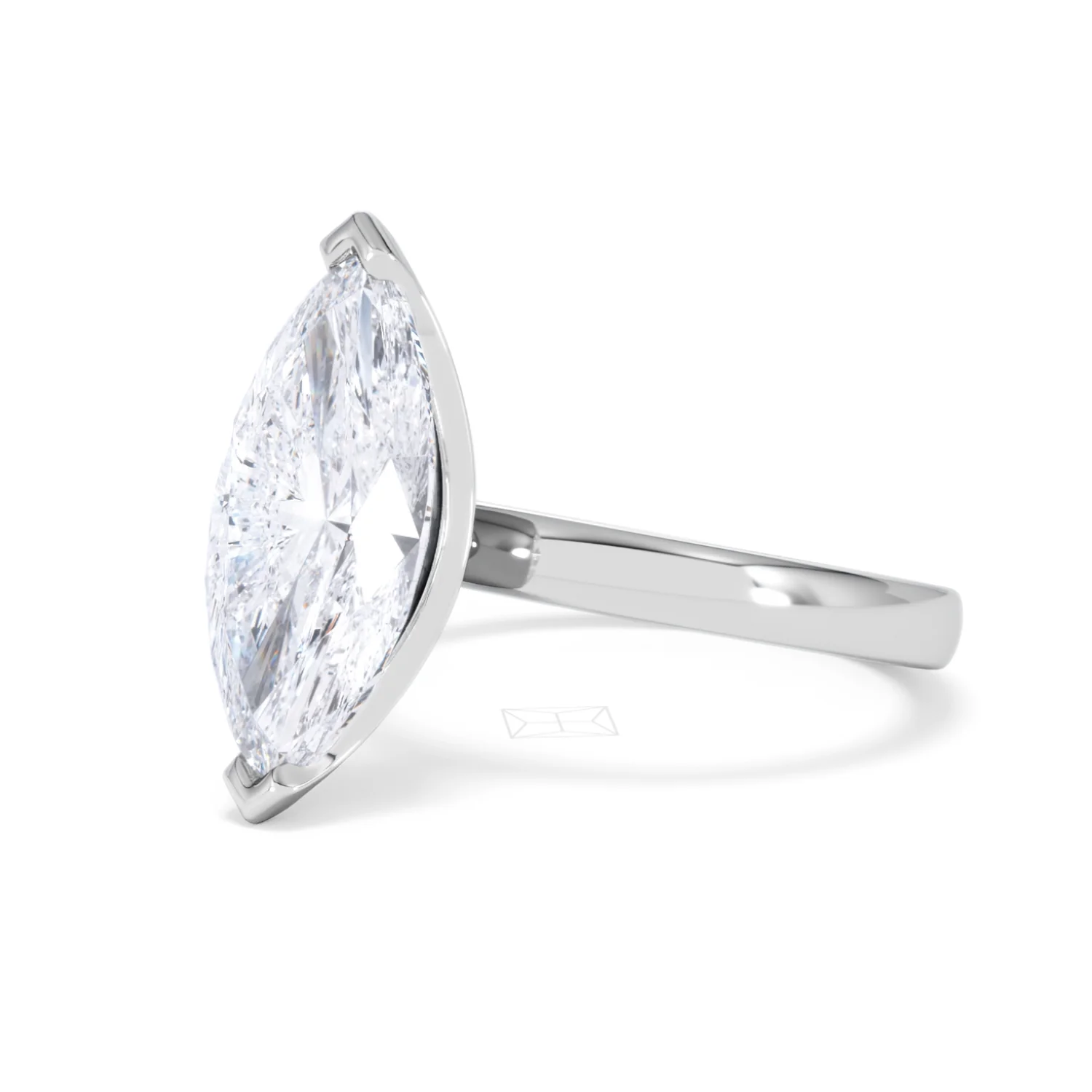 Origin 3.00ct Marquise Cut Lab Diamond Solitaire Engagement Ring in 18K White Gold - Image 78
