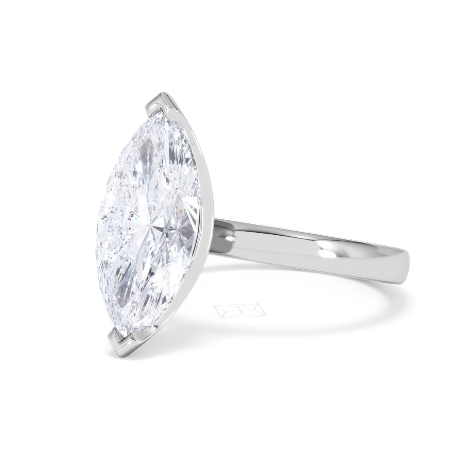Origin 3.00ct Marquise Cut Lab Diamond Solitaire Engagement Ring in 18K White Gold - Image 79