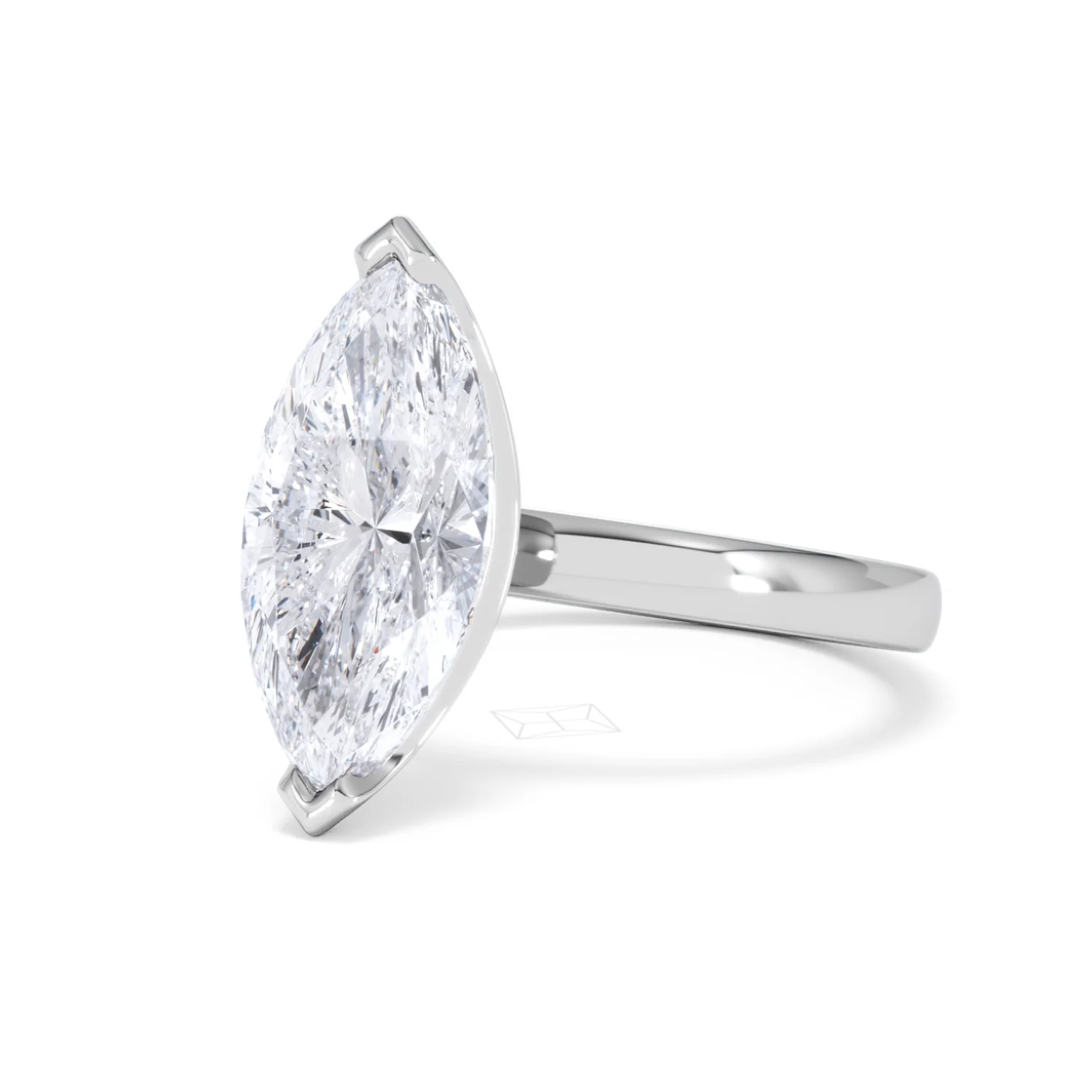 Origin 3.00ct Marquise Cut Lab Diamond Solitaire Engagement Ring in 18K White Gold - Image 80