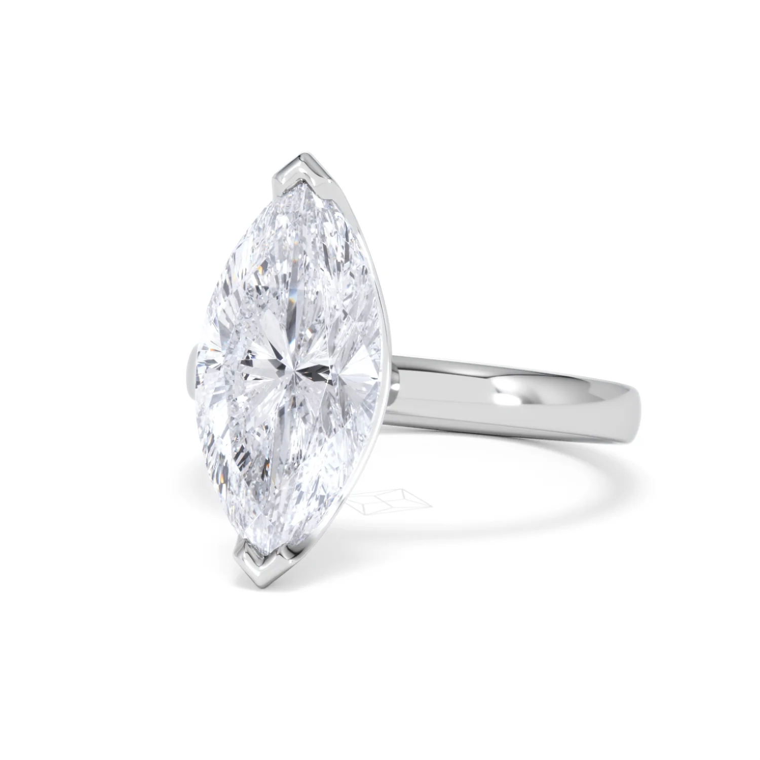Origin 3.00ct Marquise Cut Lab Diamond Solitaire Engagement Ring in 18K White Gold - Image 82