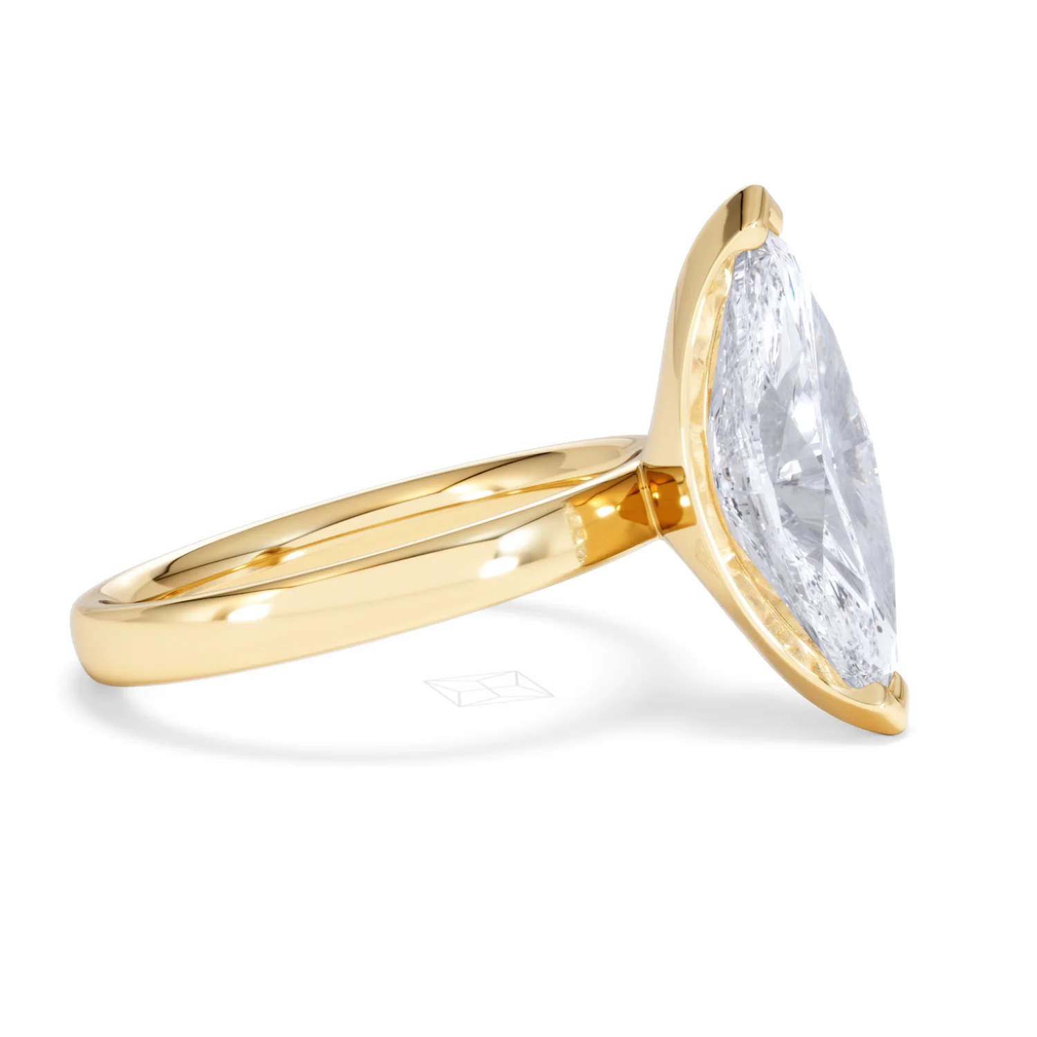 Origin 3.00ct Marquise Cut Lab Diamond Solitaire Engagement Ring in 18K Yellow Gold - Image 22