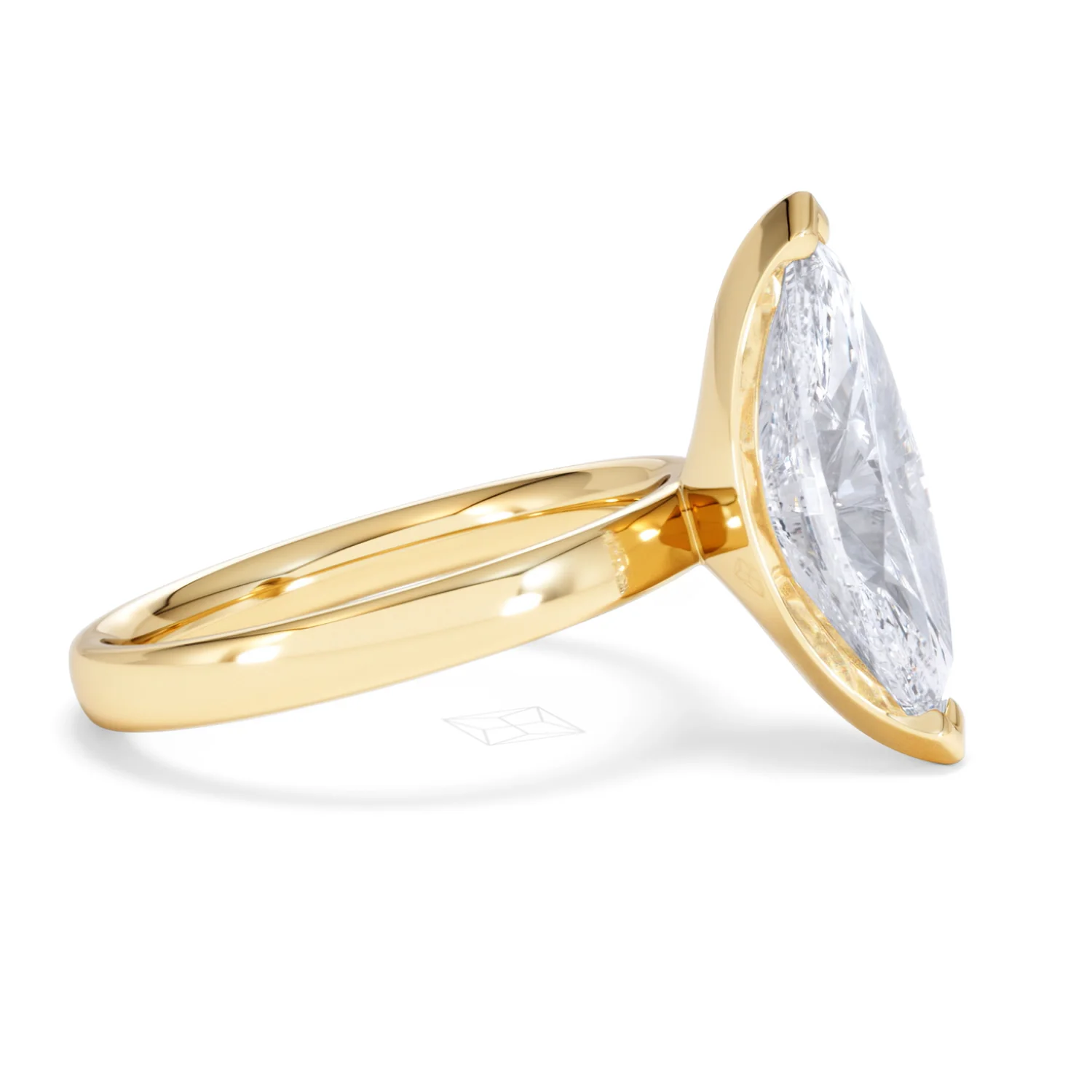 Origin 3.00ct Marquise Cut Lab Diamond Solitaire Engagement Ring in 18K Yellow Gold - Image 23