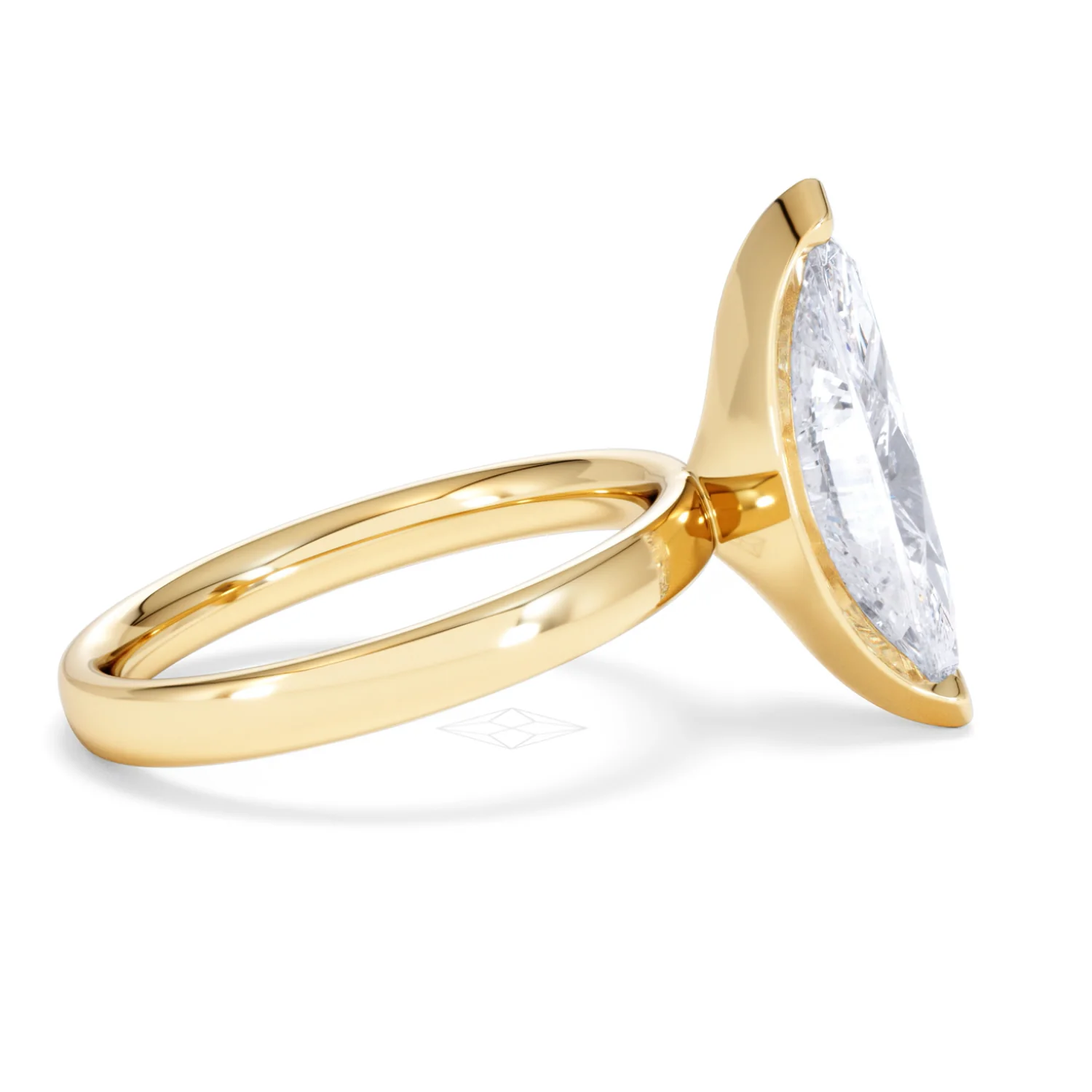 Origin 3.00ct Marquise Cut Lab Diamond Solitaire Engagement Ring in 18K Yellow Gold - Image 27
