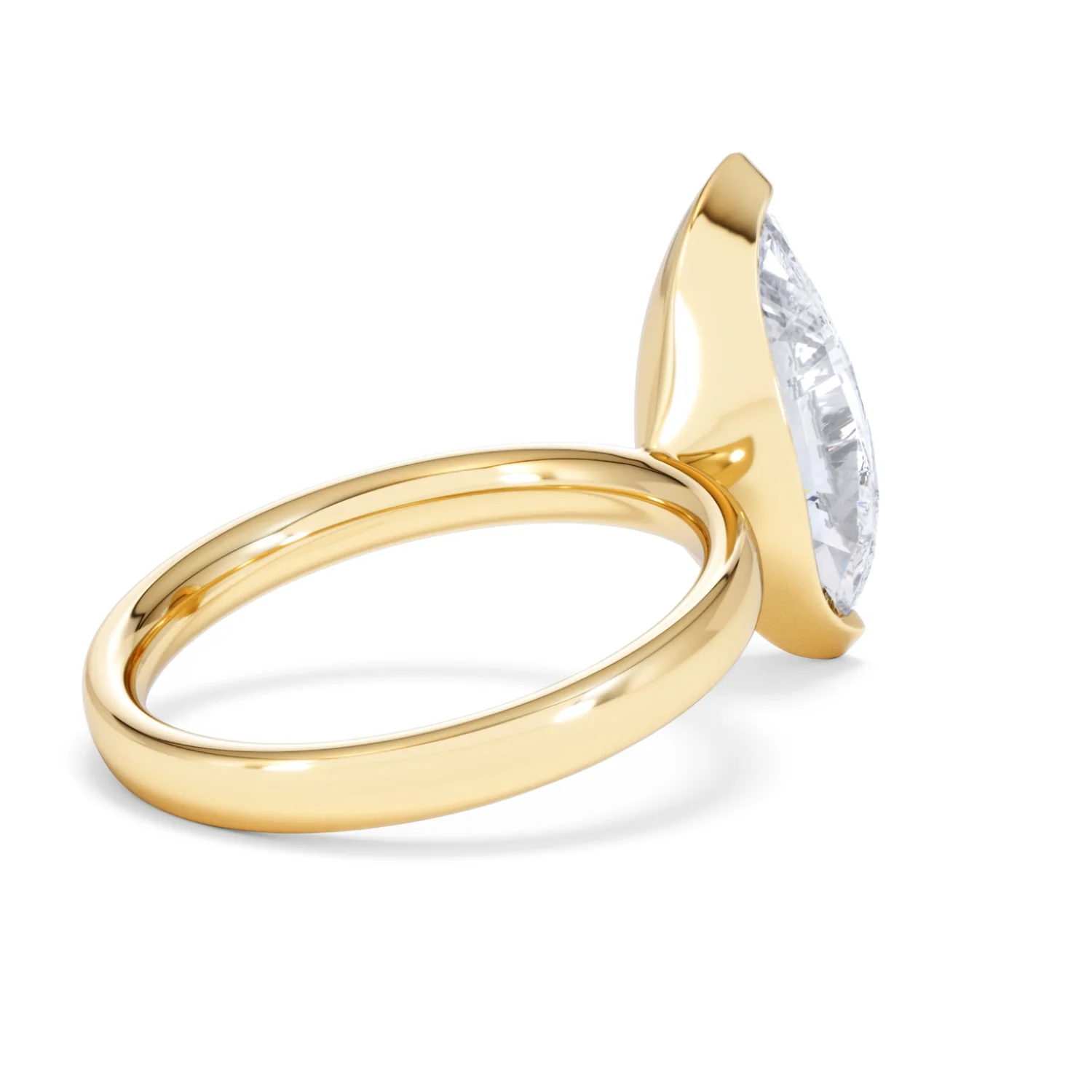 Origin 3.00ct Marquise Cut Lab Diamond Solitaire Engagement Ring in 18K Yellow Gold - Image 36