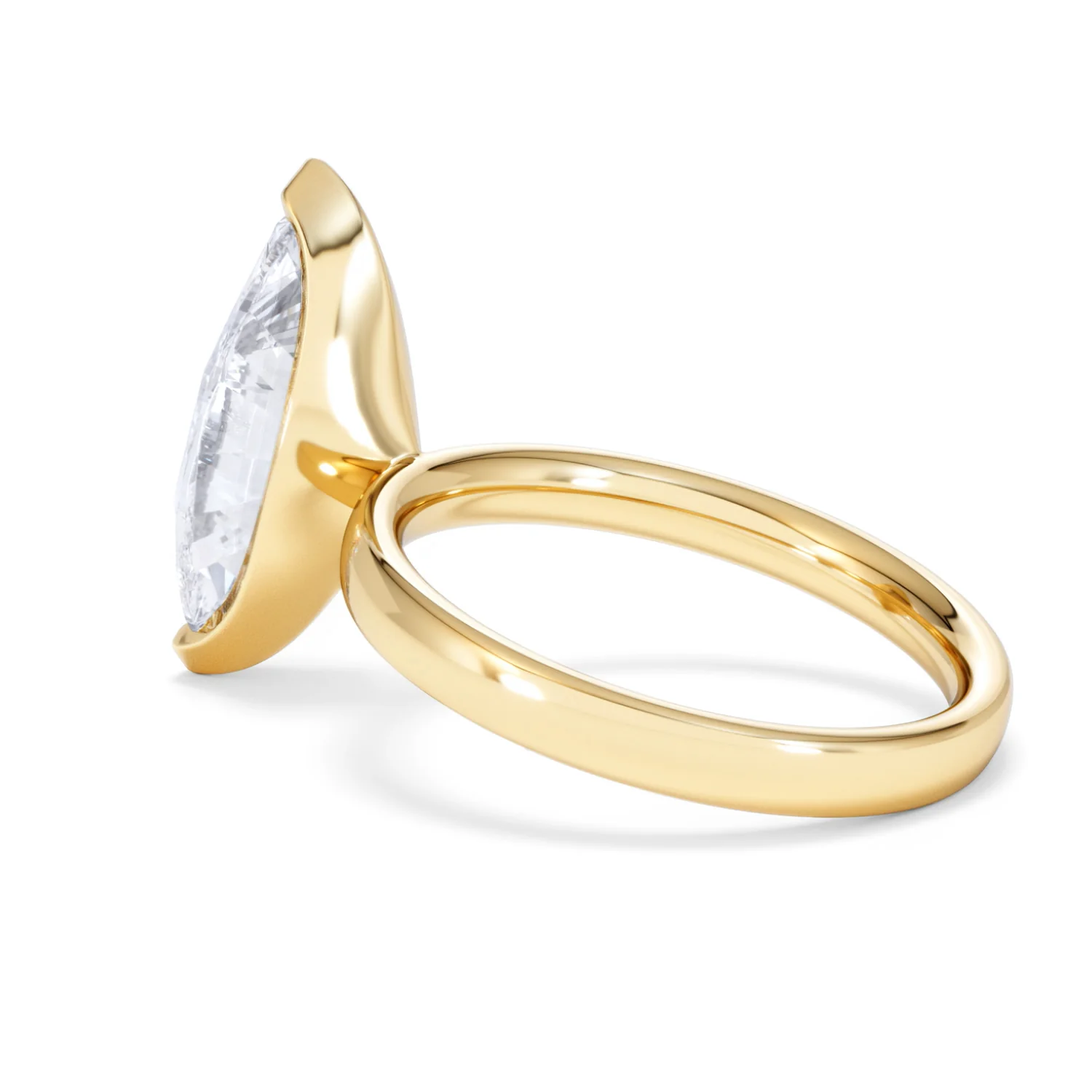 Origin 3.00ct Marquise Cut Lab Diamond Solitaire Engagement Ring in 18K Yellow Gold - Image 60