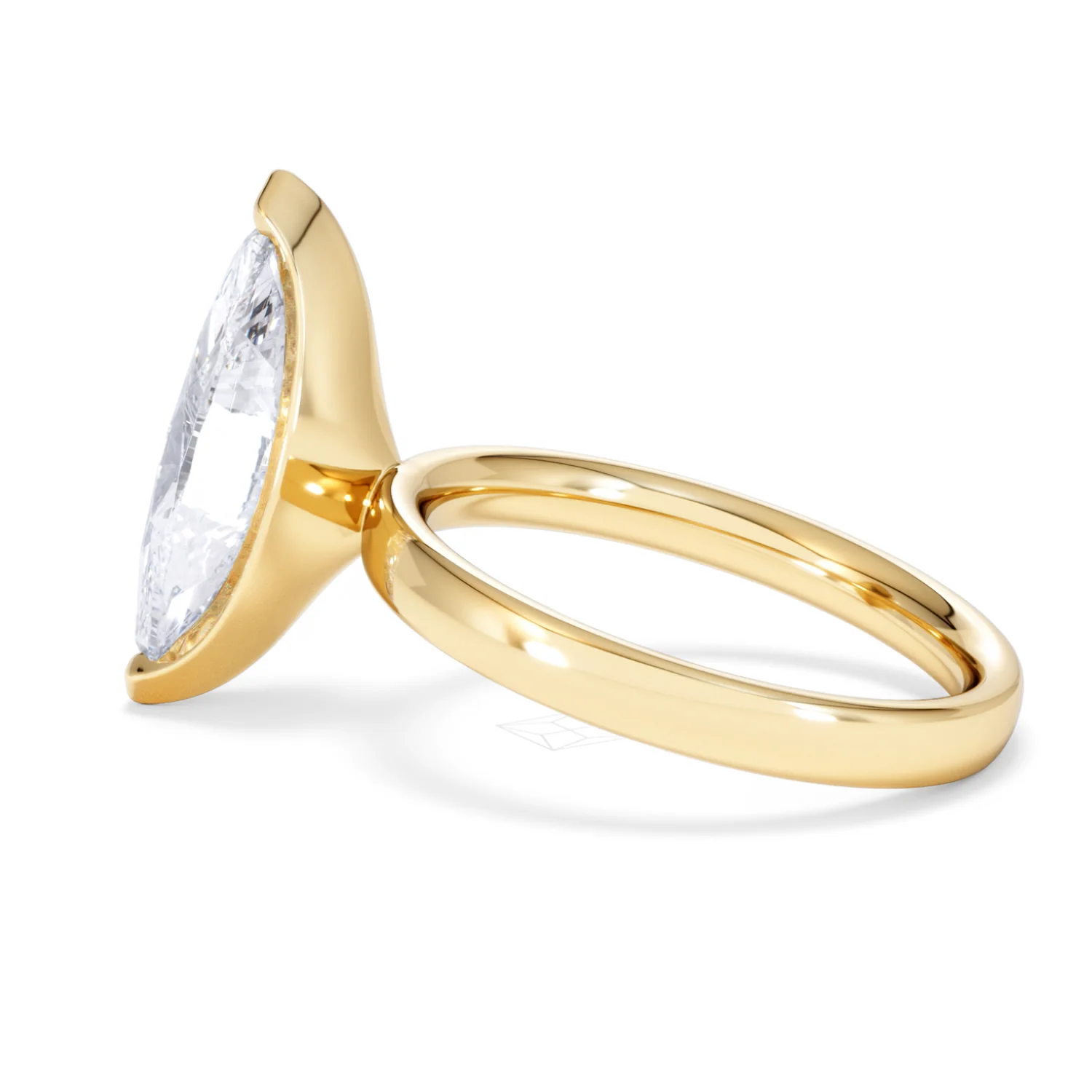Origin 3.00ct Marquise Cut Lab Diamond Solitaire Engagement Ring in 18K Yellow Gold - Image 64