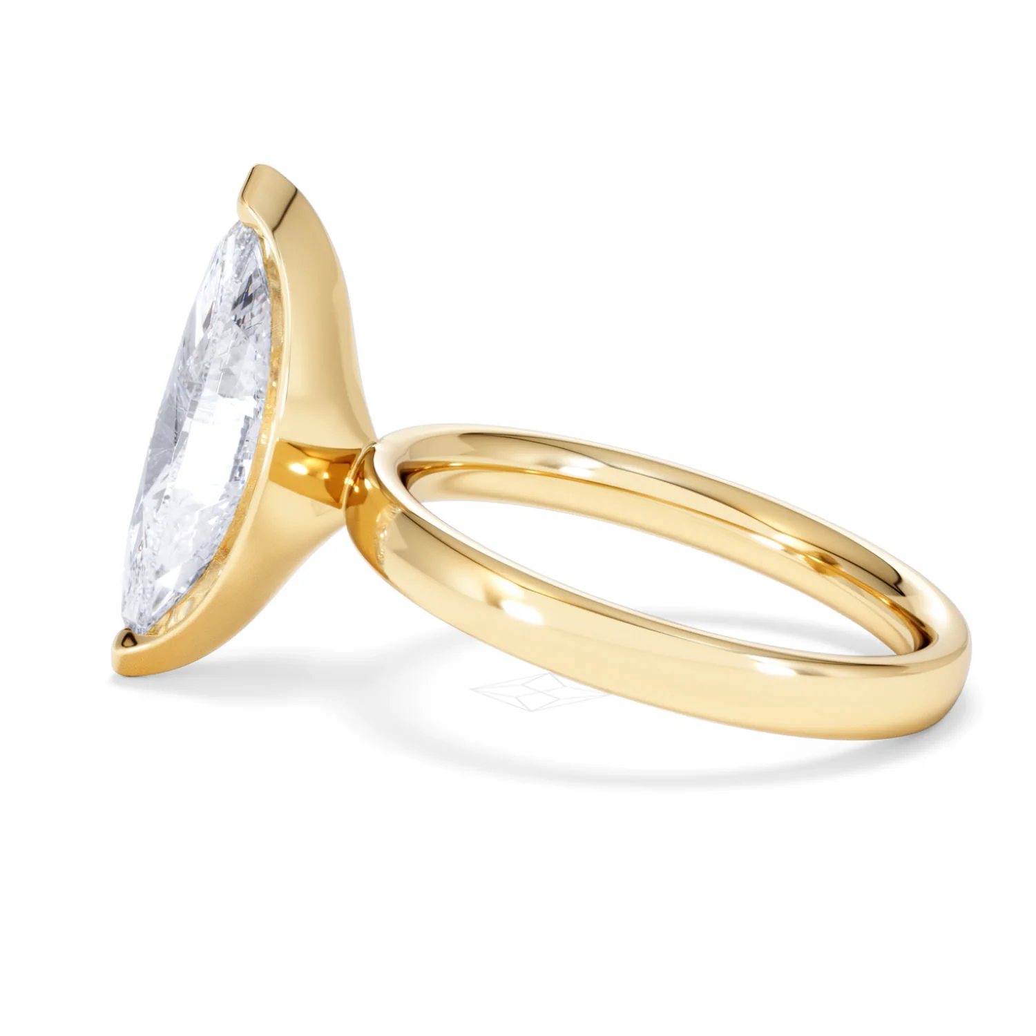 Origin 3.00ct Marquise Cut Lab Diamond Solitaire Engagement Ring in 18K Yellow Gold - Image 65