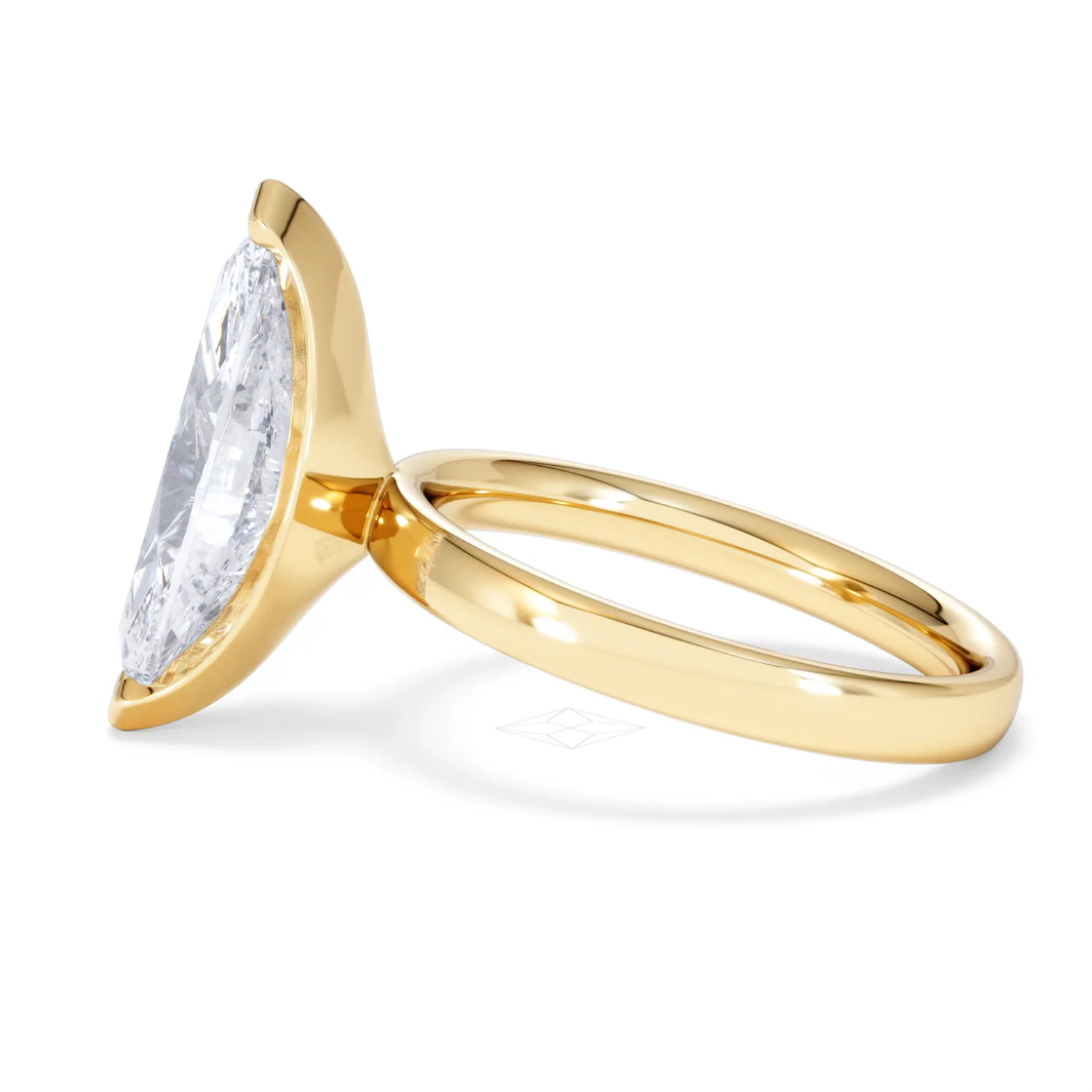 Origin 3.00ct Marquise Cut Lab Diamond Solitaire Engagement Ring in 18K Yellow Gold - Image 67