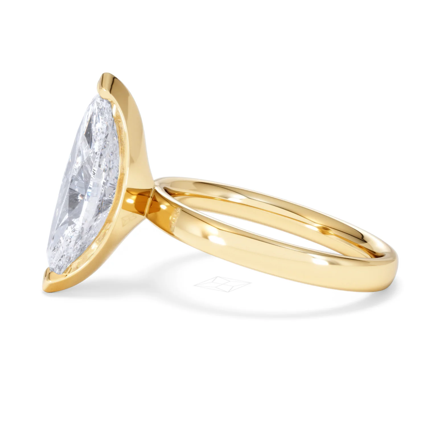 Origin 3.00ct Marquise Cut Lab Diamond Solitaire Engagement Ring in 18K Yellow Gold - Image 69