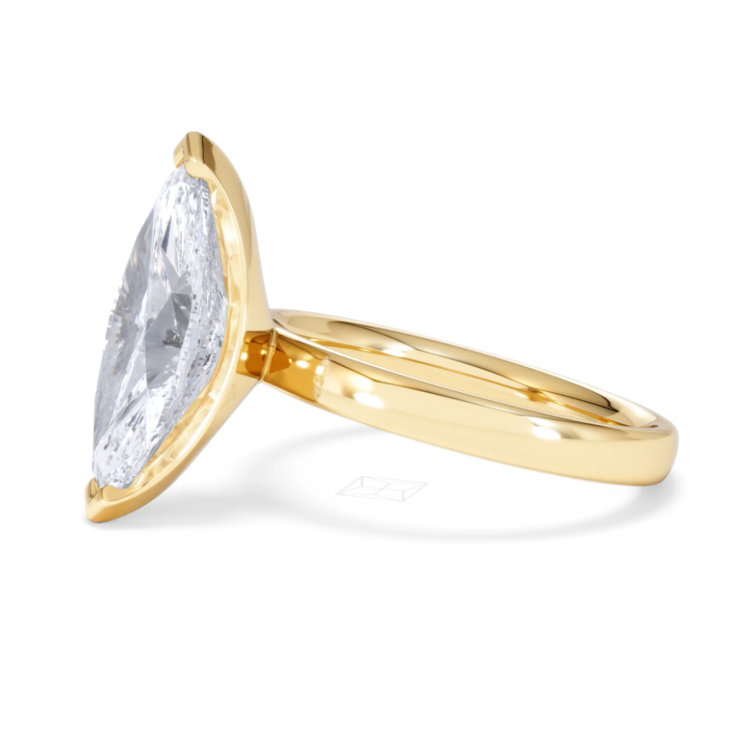 Origin 3.00ct Marquise Cut Lab Diamond Solitaire Engagement Ring in 18K Yellow Gold - Image 72