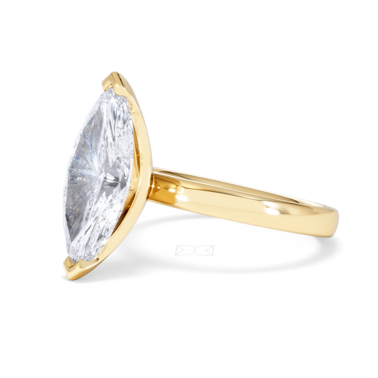 Origin 3.00ct Marquise Cut Lab Diamond Solitaire Engagement Ring in 18K Yellow Gold - Image 76