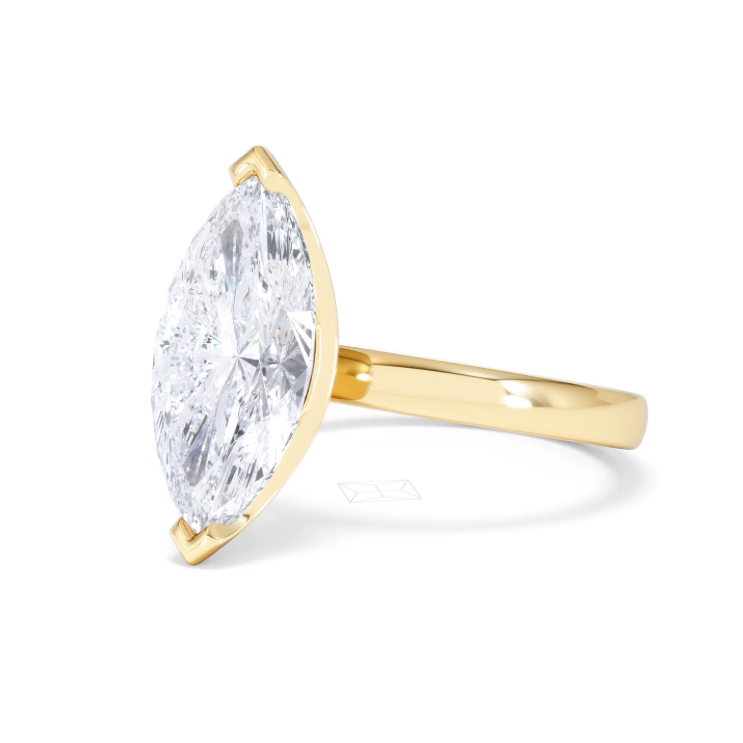 Origin 3.00ct Marquise Cut Lab Diamond Solitaire Engagement Ring in 18K Yellow Gold - Image 79