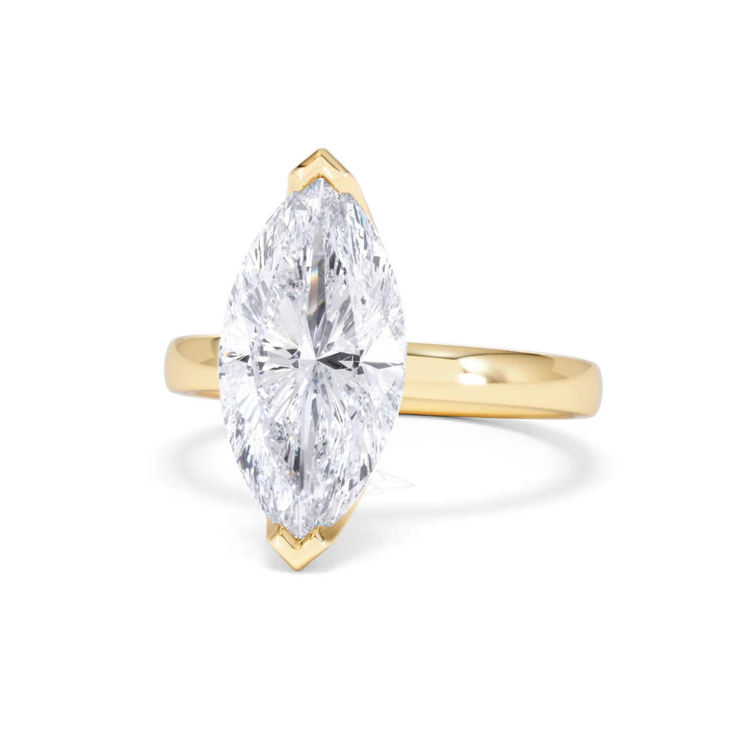 Origin 3.00ct Marquise Cut Lab Diamond Solitaire Engagement Ring in 18K Yellow Gold - Image 84