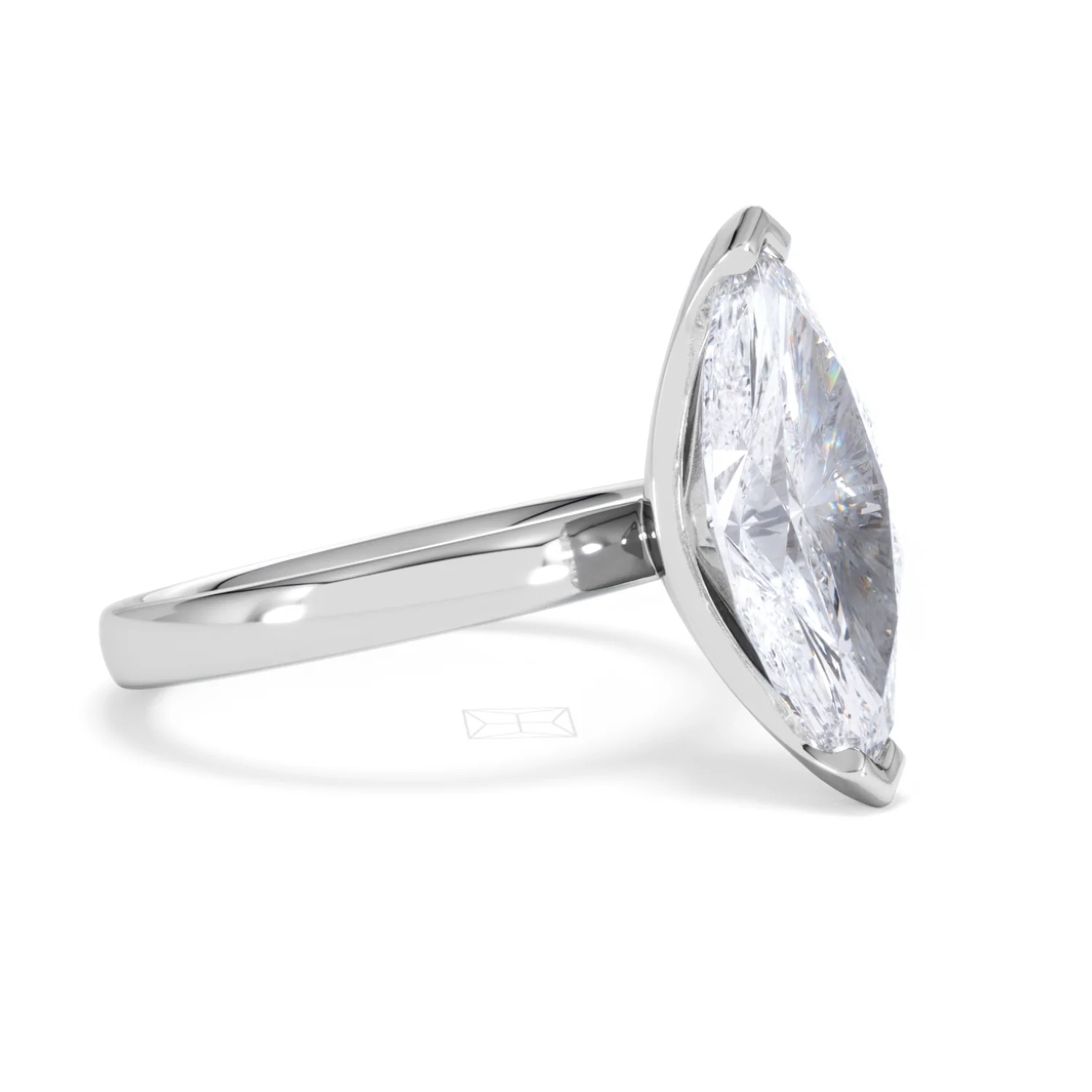 Origin 3.00ct Marquise Cut Lab Diamond Solitaire Engagement Ring in Platinum - Image 18