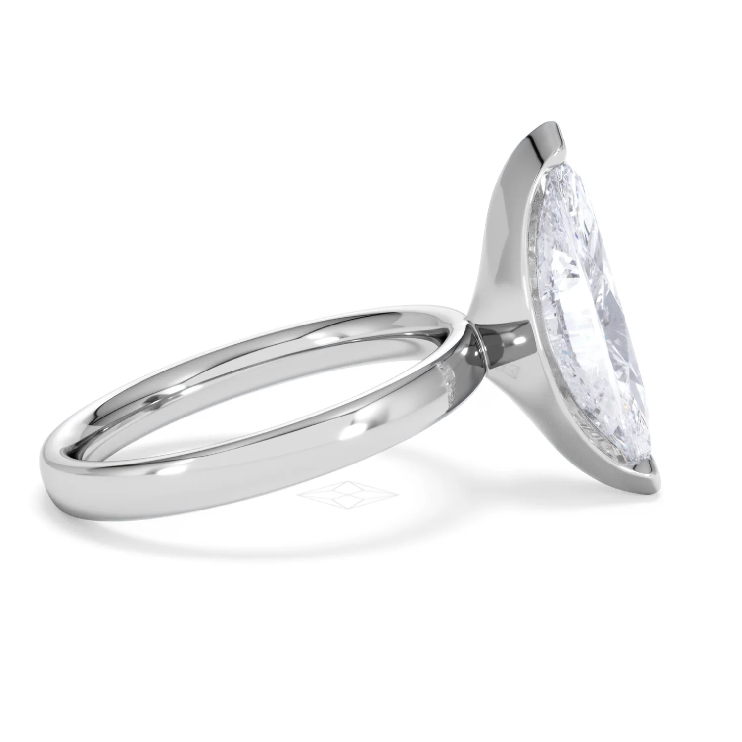 Origin 3.00ct Marquise Cut Lab Diamond Solitaire Engagement Ring in Platinum - Image 27
