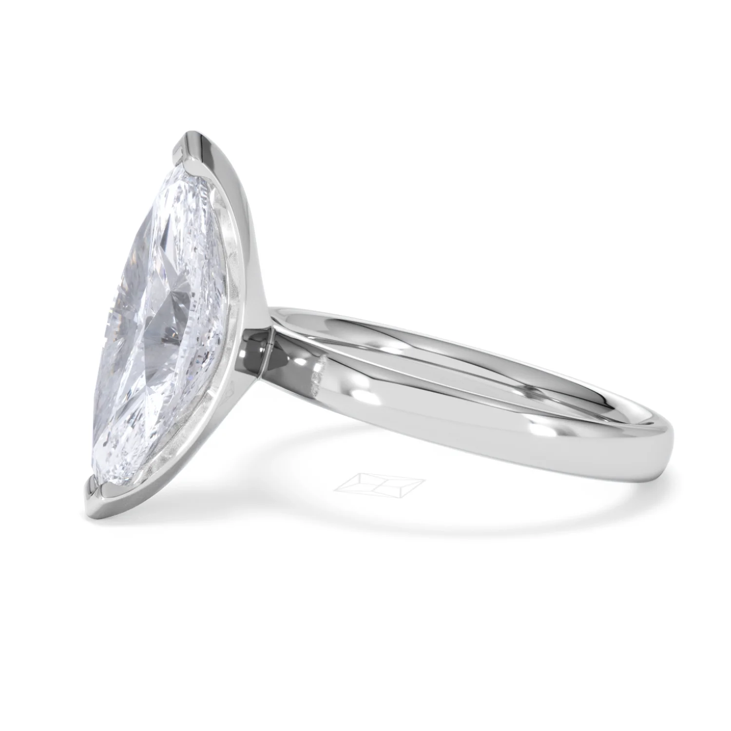 Origin 3.00ct Marquise Cut Lab Diamond Solitaire Engagement Ring in Platinum - Image 72