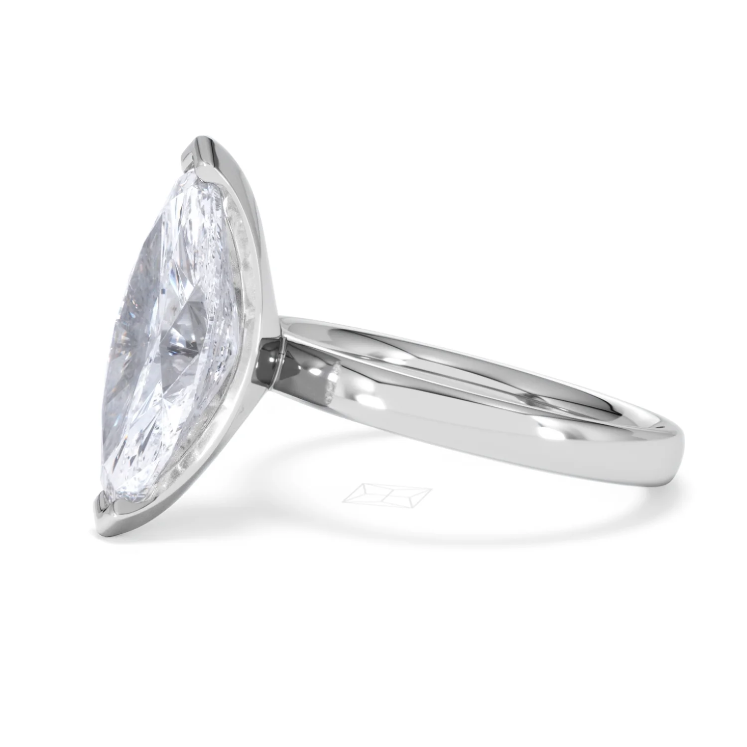 Origin 3.00ct Marquise Cut Lab Diamond Solitaire Engagement Ring in Platinum - Image 73