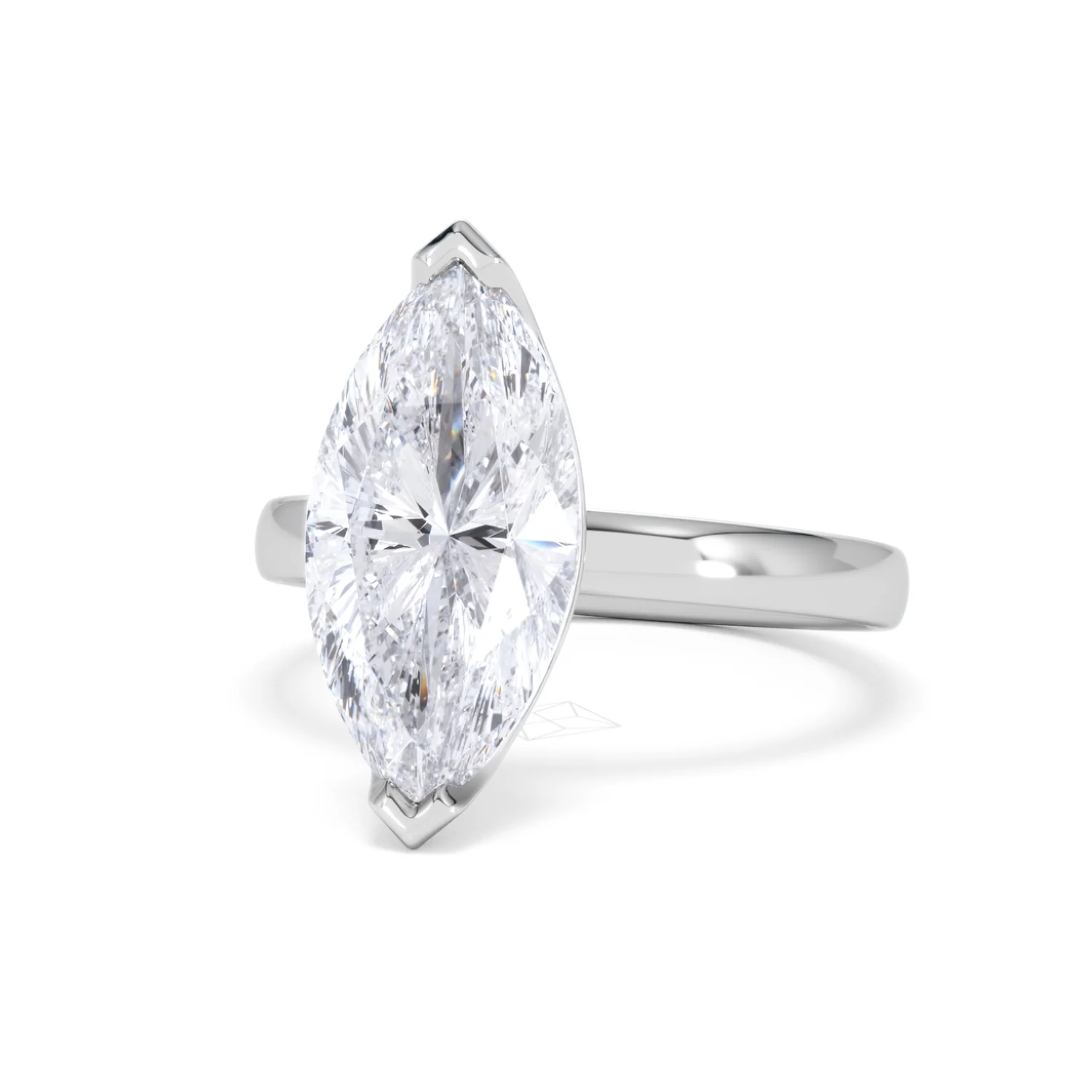 Origin 3.00ct Marquise Cut Lab Diamond Solitaire Engagement Ring in Platinum - Image 83
