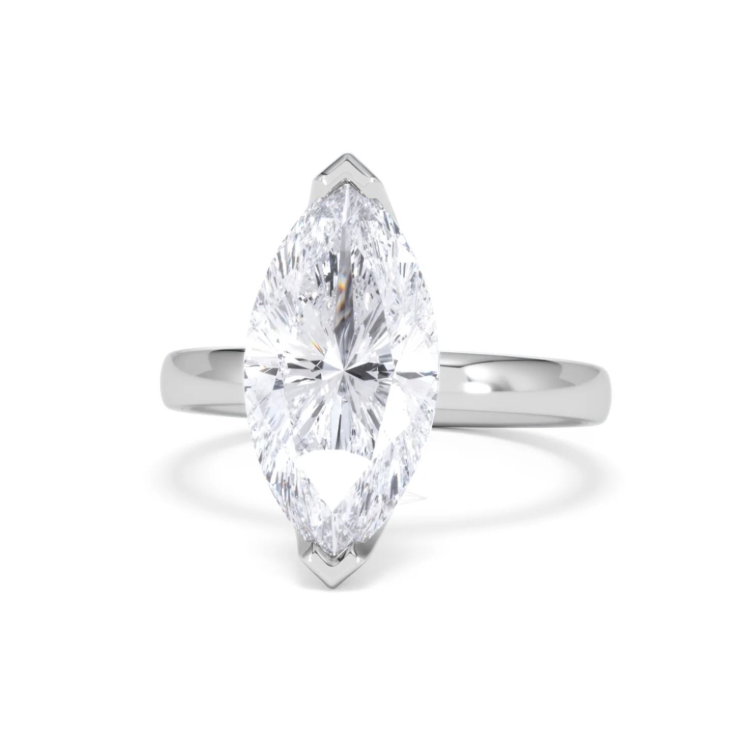 Origin 3.00ct Marquise Cut Lab Diamond Solitaire Engagement Ring in Platinum - Image 85