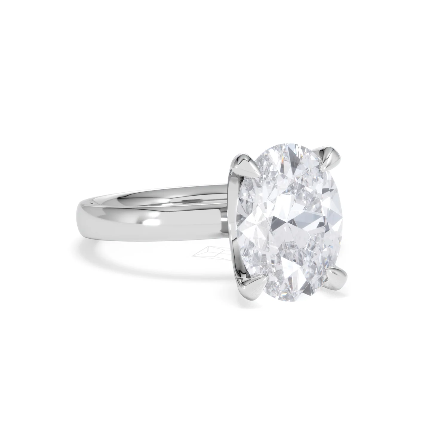 Origin 3.00ct Oval Cut Lab Diamond Solitaire Engagement Ring in 18K White Gold - Image 12
