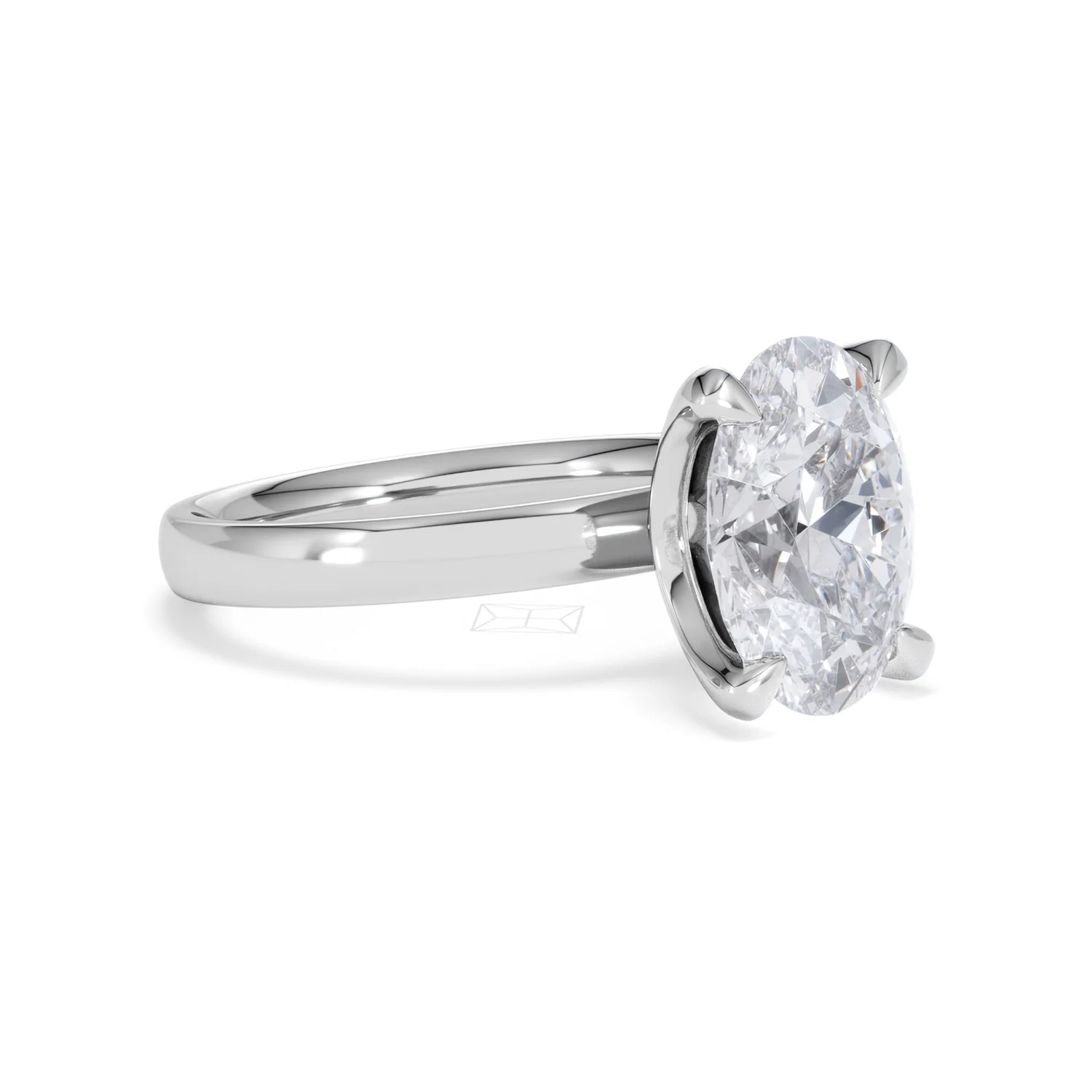Origin 3.00ct Oval Cut Lab Diamond Solitaire Engagement Ring in 18K White Gold - Image 16