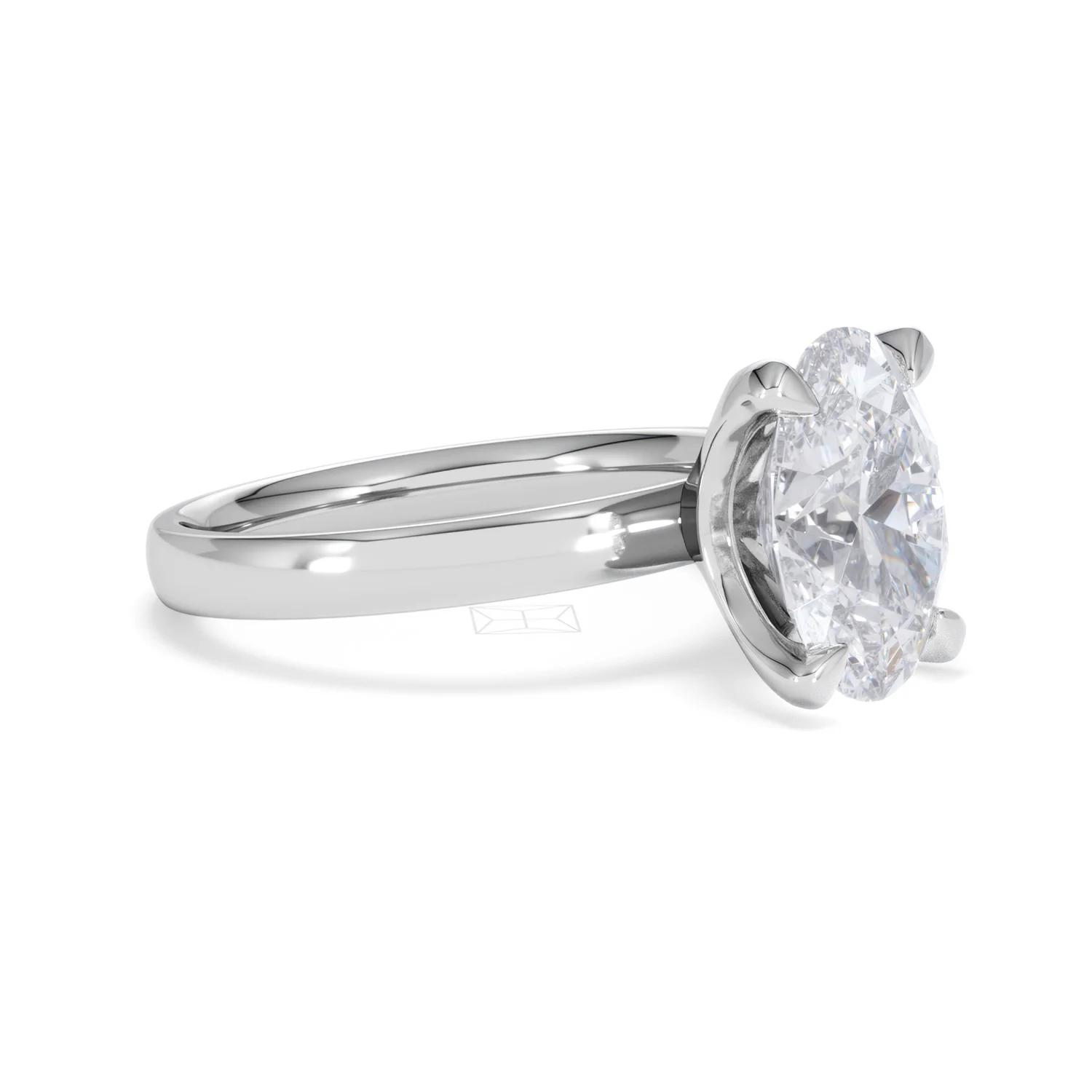 Origin 3.00ct Oval Cut Lab Diamond Solitaire Engagement Ring in 18K White Gold - Image 18
