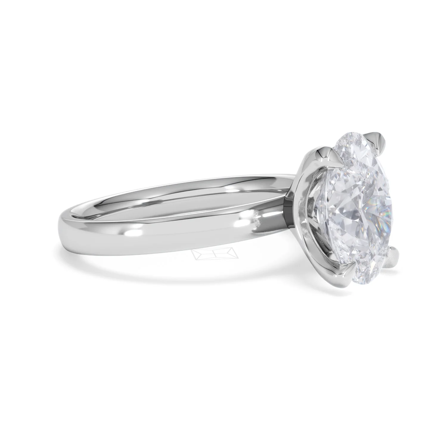Origin 3.00ct Oval Cut Lab Diamond Solitaire Engagement Ring in 18K White Gold - Image 19