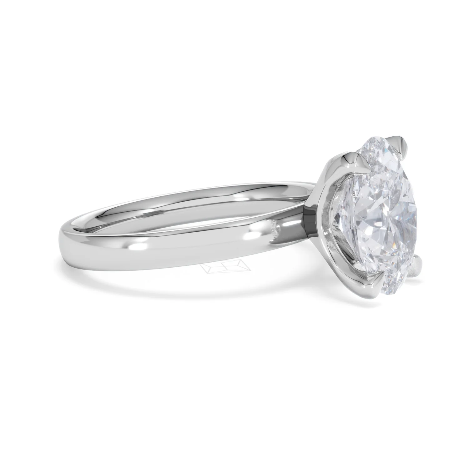 Origin 3.00ct Oval Cut Lab Diamond Solitaire Engagement Ring in 18K White Gold - Image 20