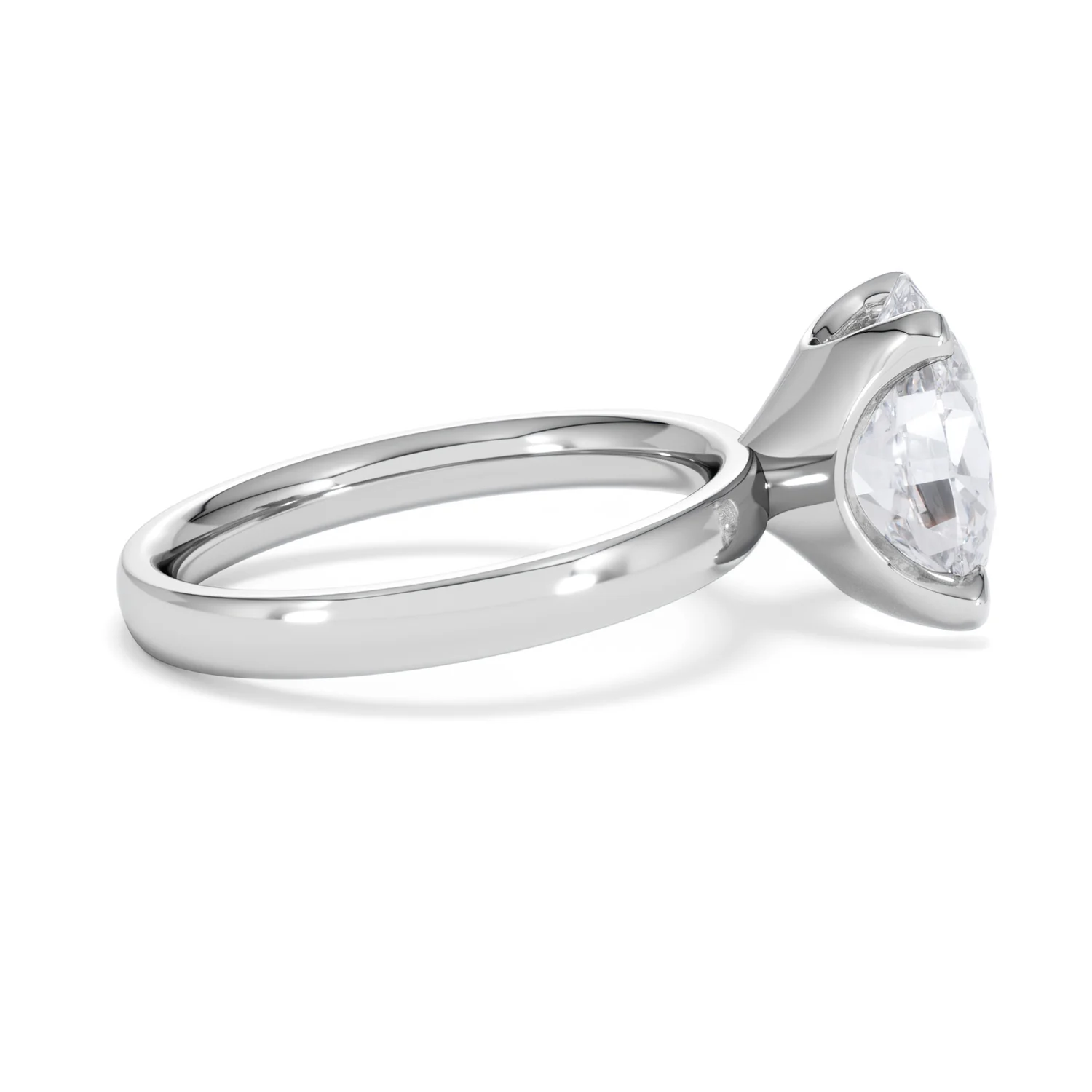 Origin 3.00ct Oval Cut Lab Diamond Solitaire Engagement Ring in 18K White Gold - Image 28