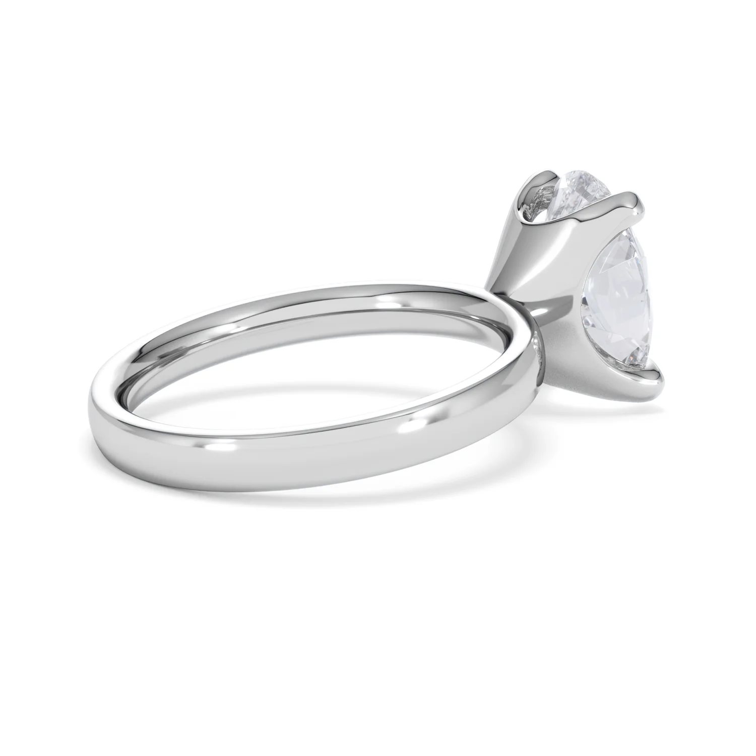 Origin 3.00ct Oval Cut Lab Diamond Solitaire Engagement Ring in 18K White Gold - Image 34