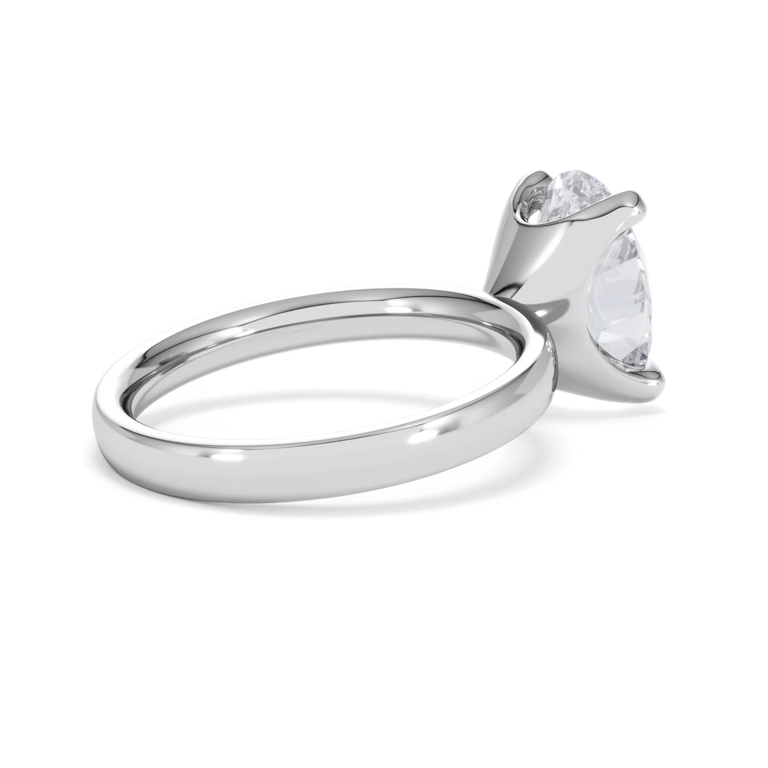 Origin 3.00ct Oval Cut Lab Diamond Solitaire Engagement Ring in 18K White Gold - Image 35