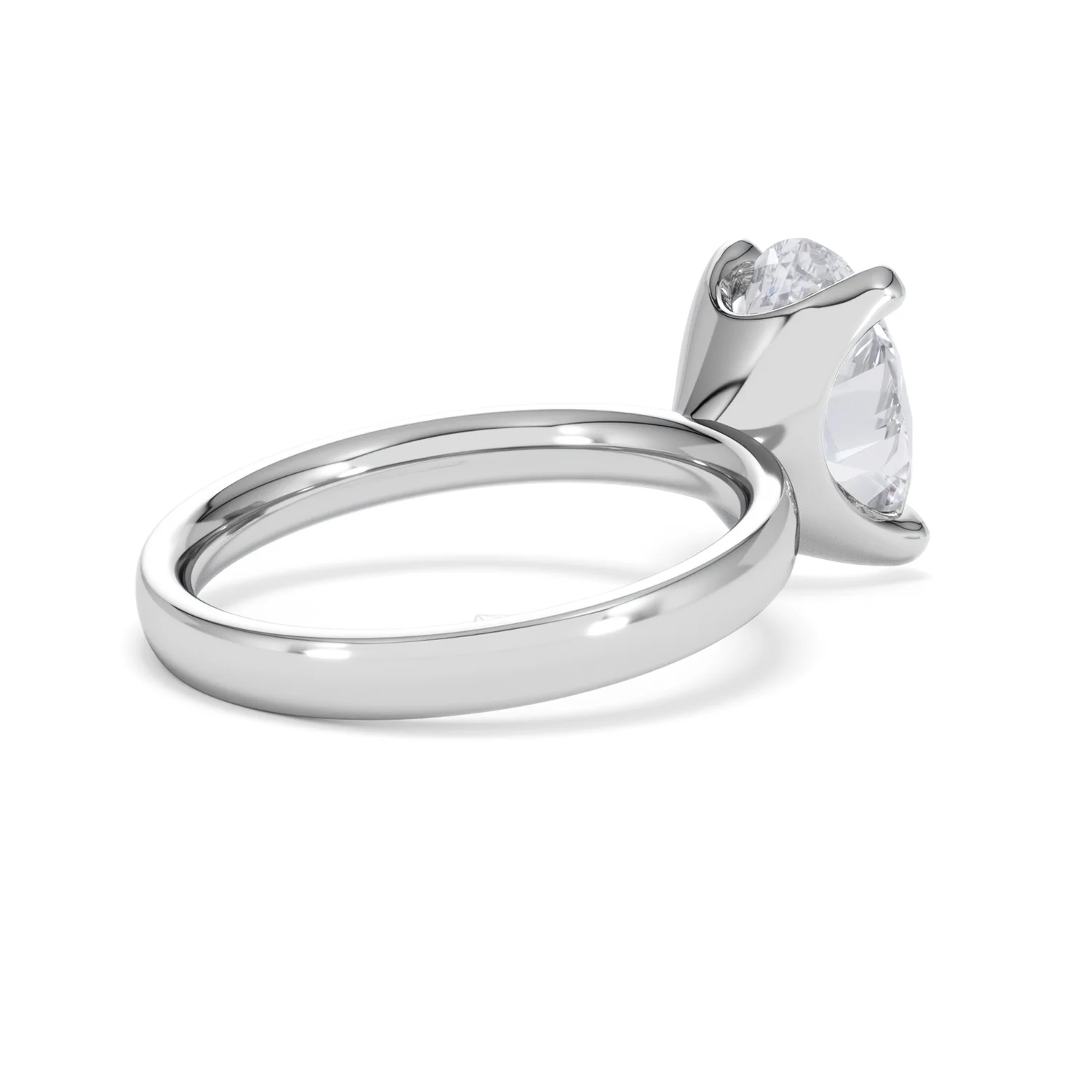 Origin 3.00ct Oval Cut Lab Diamond Solitaire Engagement Ring in 18K White Gold - Image 36