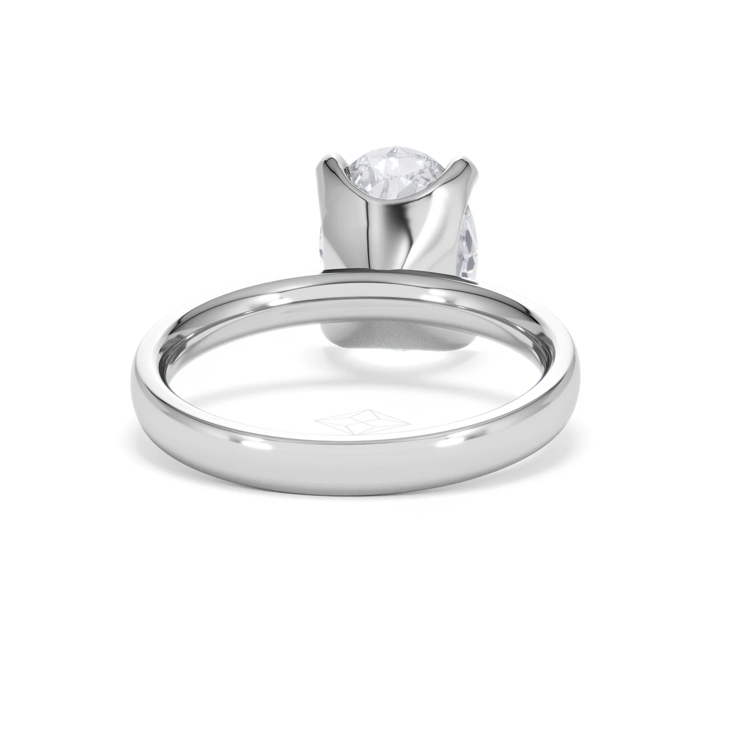 Origin 3.00ct Oval Cut Lab Diamond Solitaire Engagement Ring in 18K White Gold - Image 45