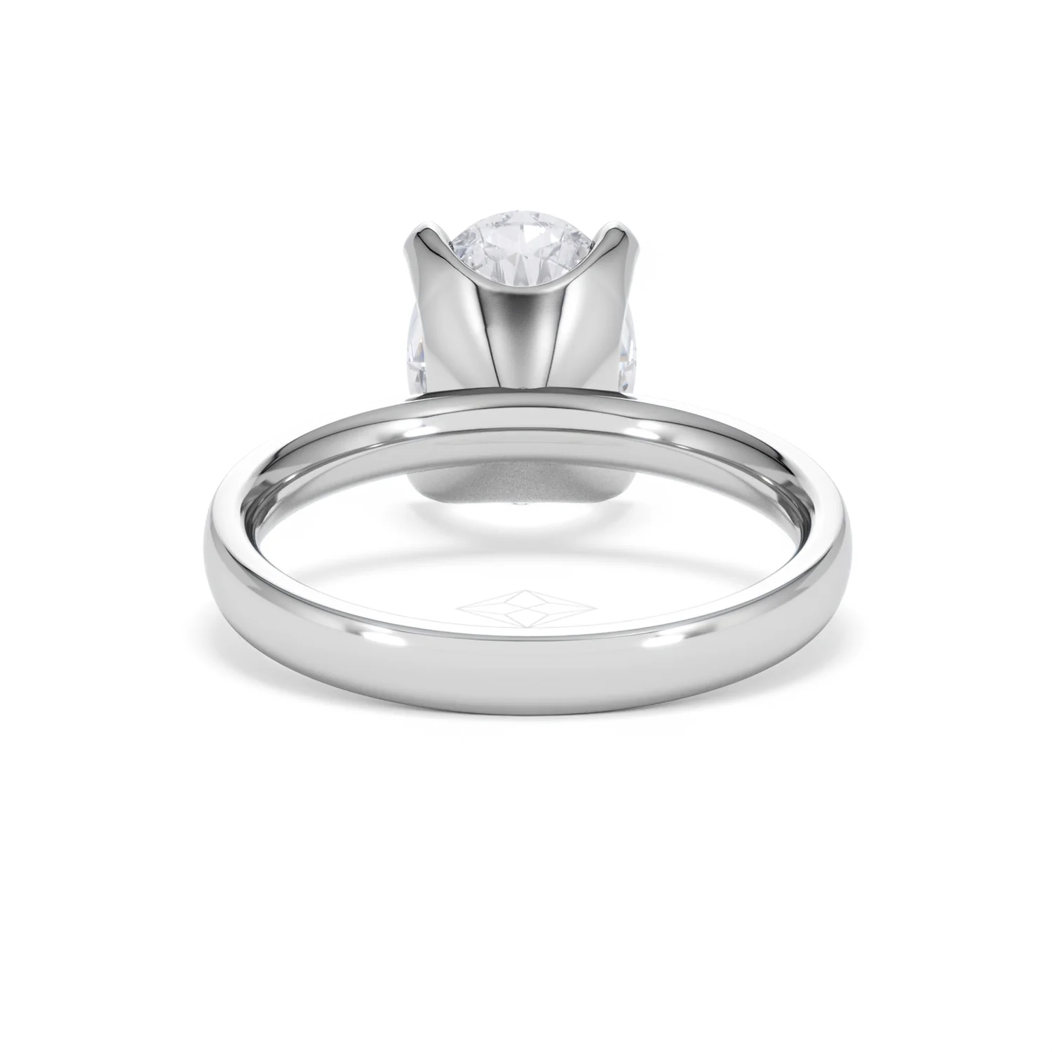 Origin 3.00ct Oval Cut Lab Diamond Solitaire Engagement Ring in 18K White Gold - Image 47