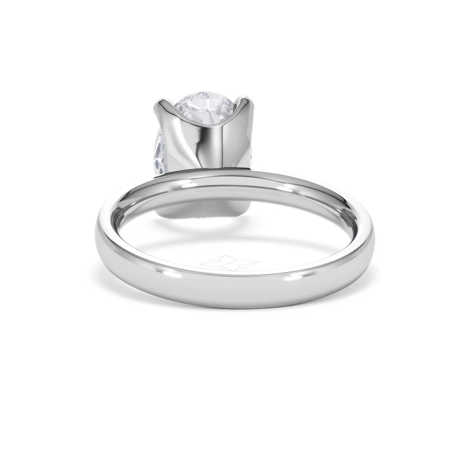 Origin 3.00ct Oval Cut Lab Diamond Solitaire Engagement Ring in 18K White Gold - Image 49