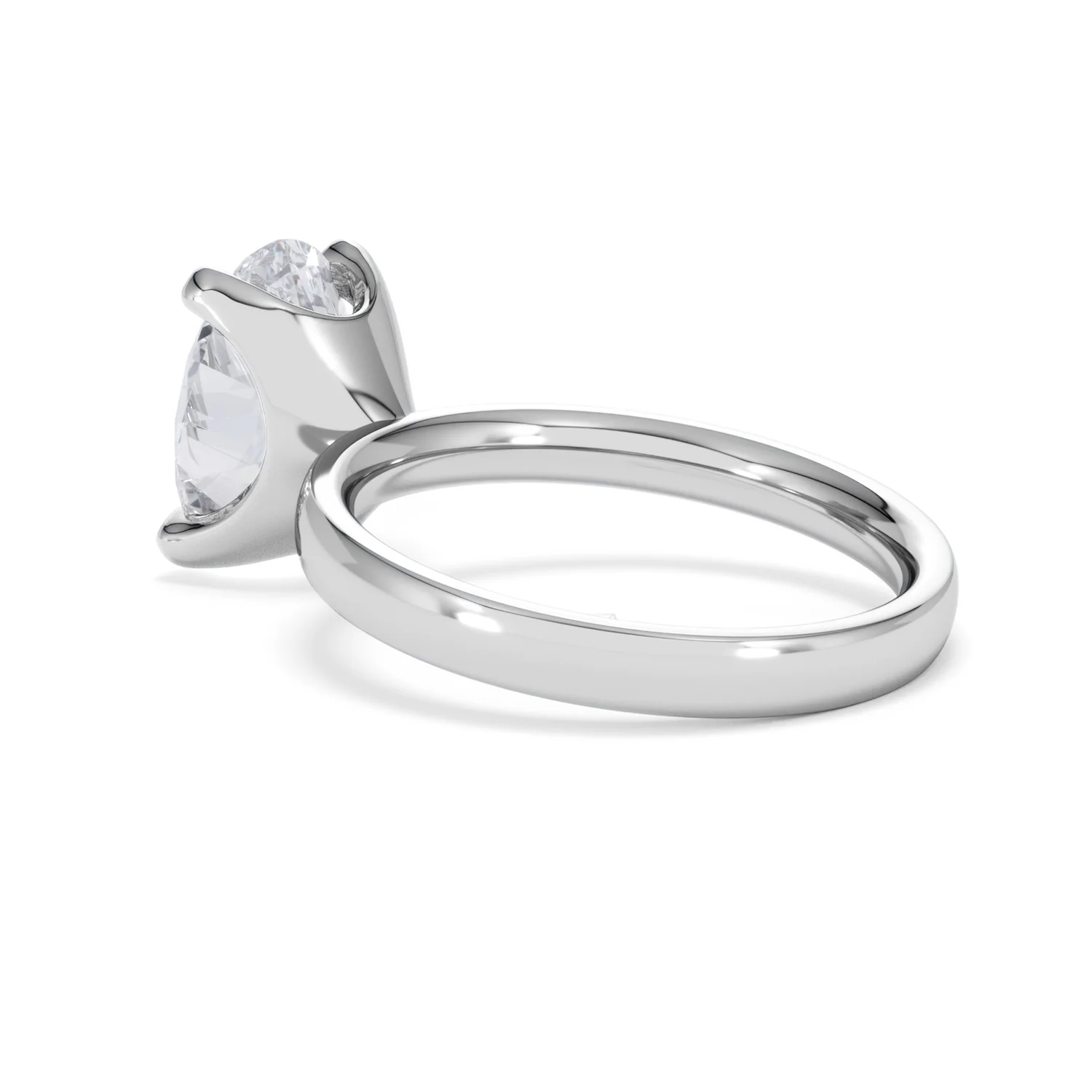 Origin 3.00ct Oval Cut Lab Diamond Solitaire Engagement Ring in 18K White Gold - Image 58