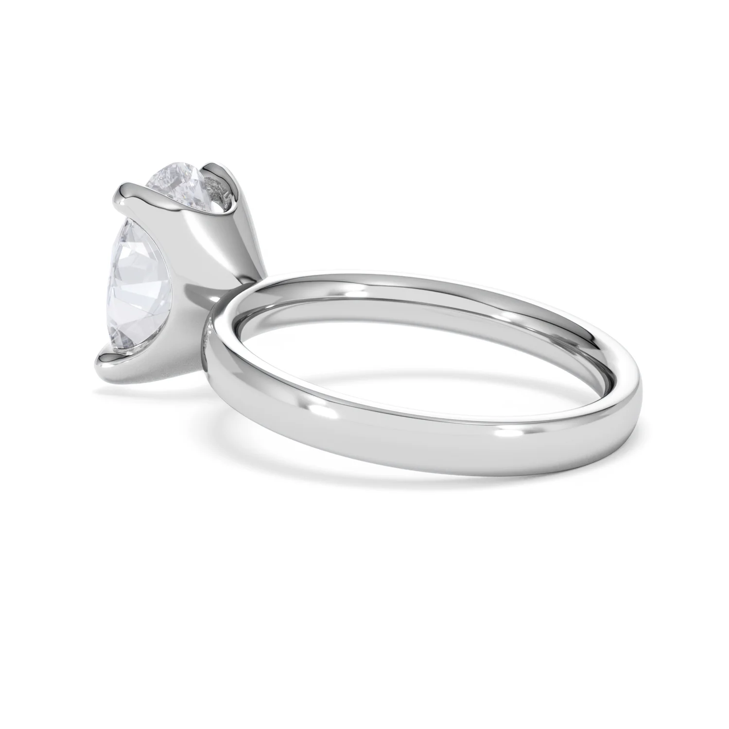 Origin 3.00ct Oval Cut Lab Diamond Solitaire Engagement Ring in 18K White Gold - Image 59