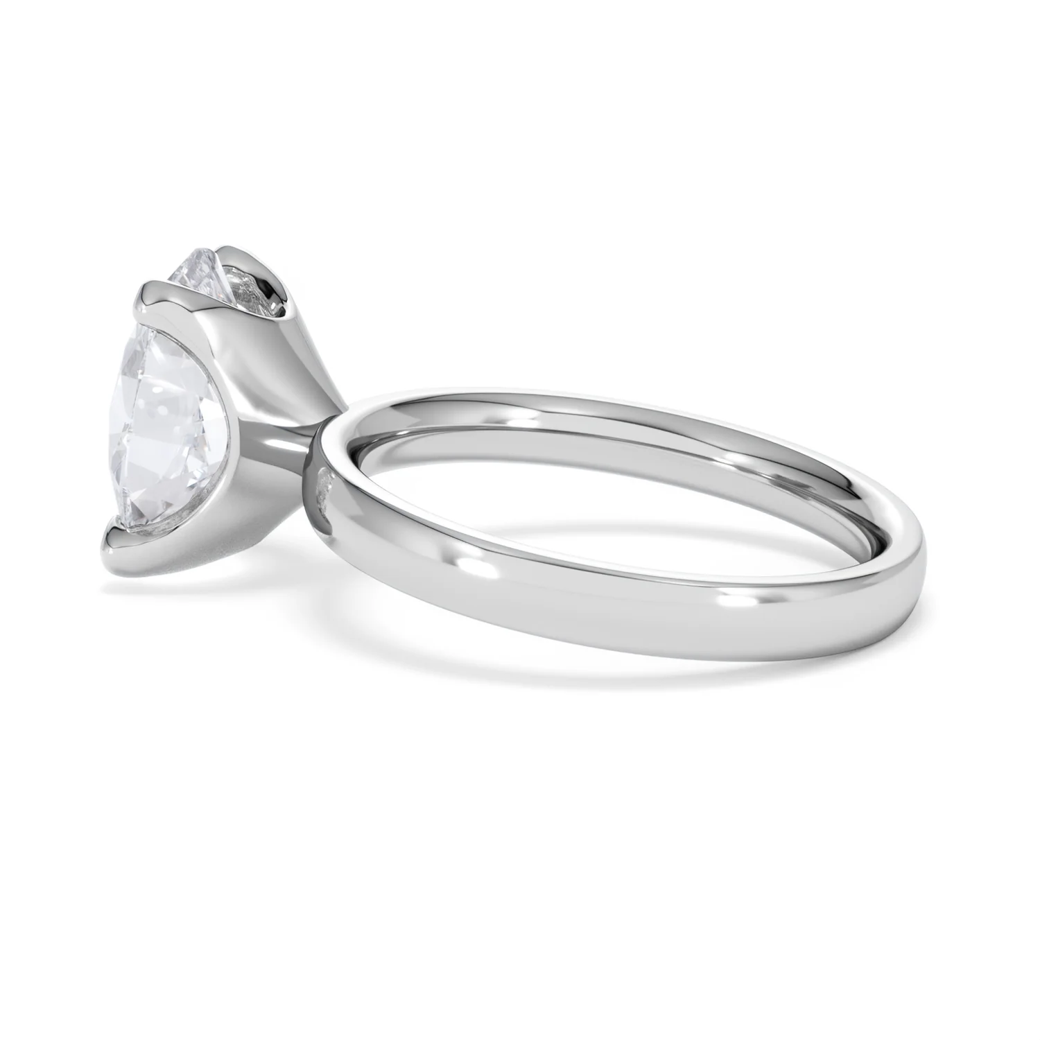 Origin 3.00ct Oval Cut Lab Diamond Solitaire Engagement Ring in 18K White Gold - Image 63